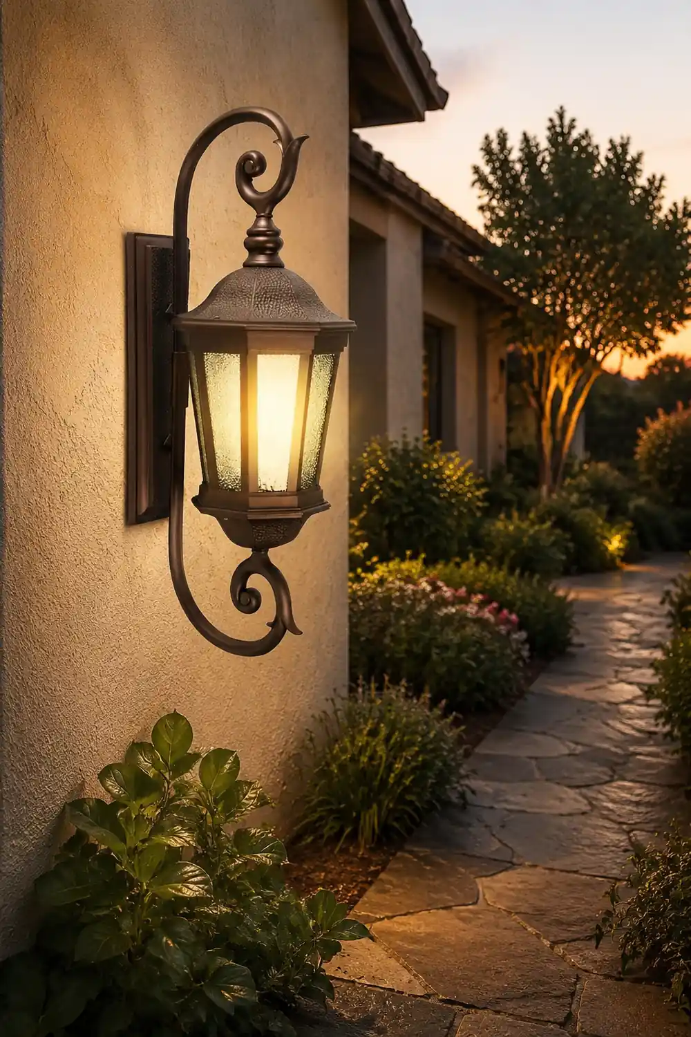 Waterproof Retro Aluminum Glass Shade European Style Outdoor Wall Lights - Lumpaz