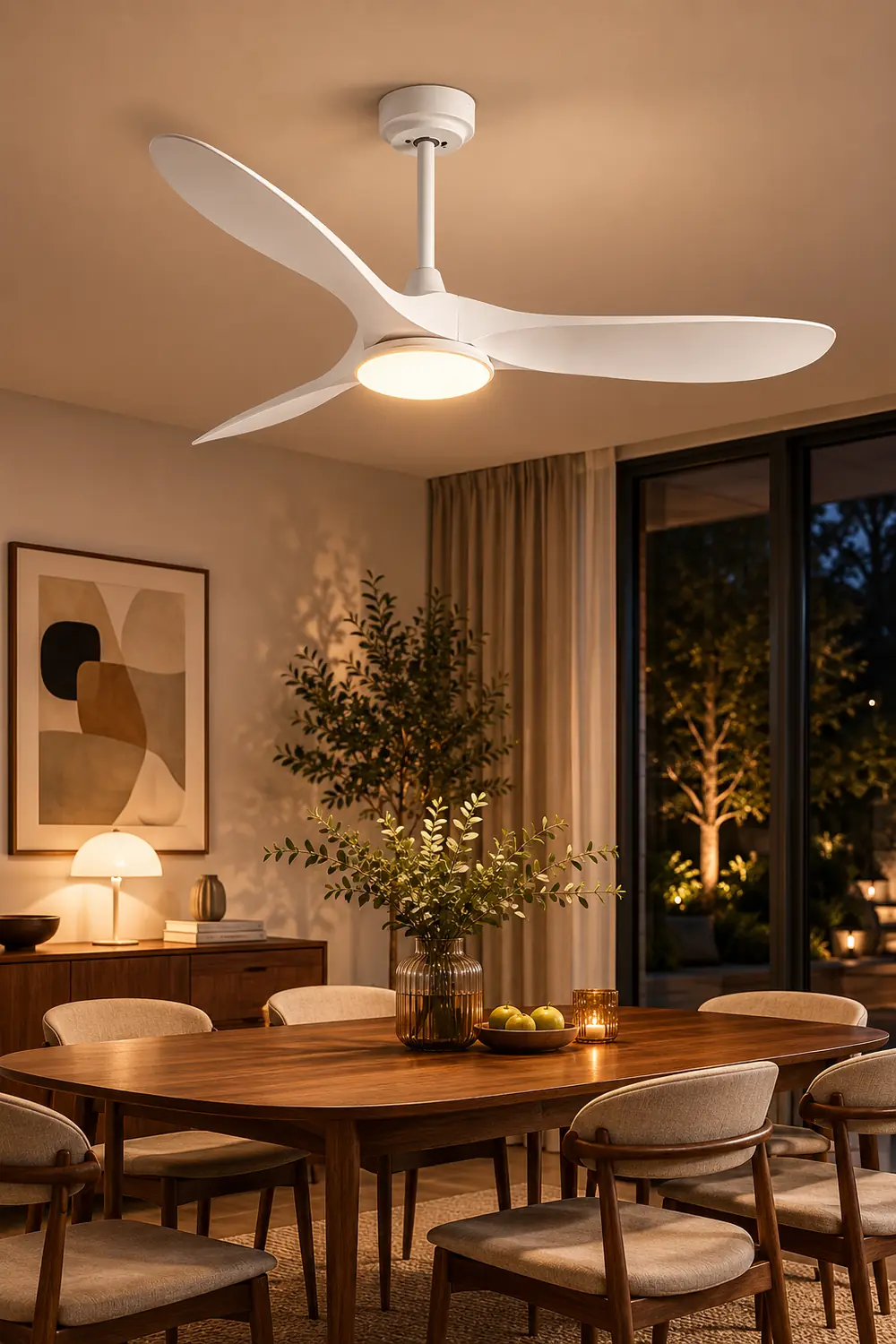 Garner 3-Blade Ceiling Fan with Light, 3 Color, DIA 52'' - Lumpaz