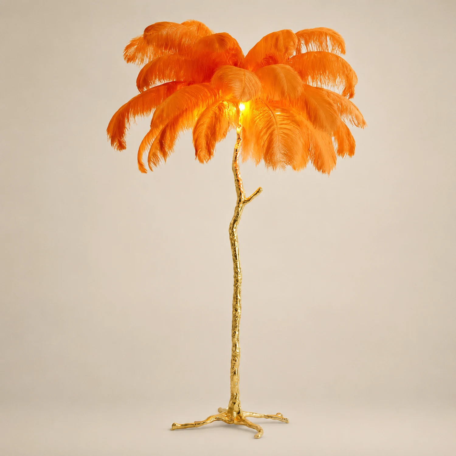 O'Moore Nordic Luxury Unique Ostrich Feather Floor Lamp/Table Lamp - Lumpaz
