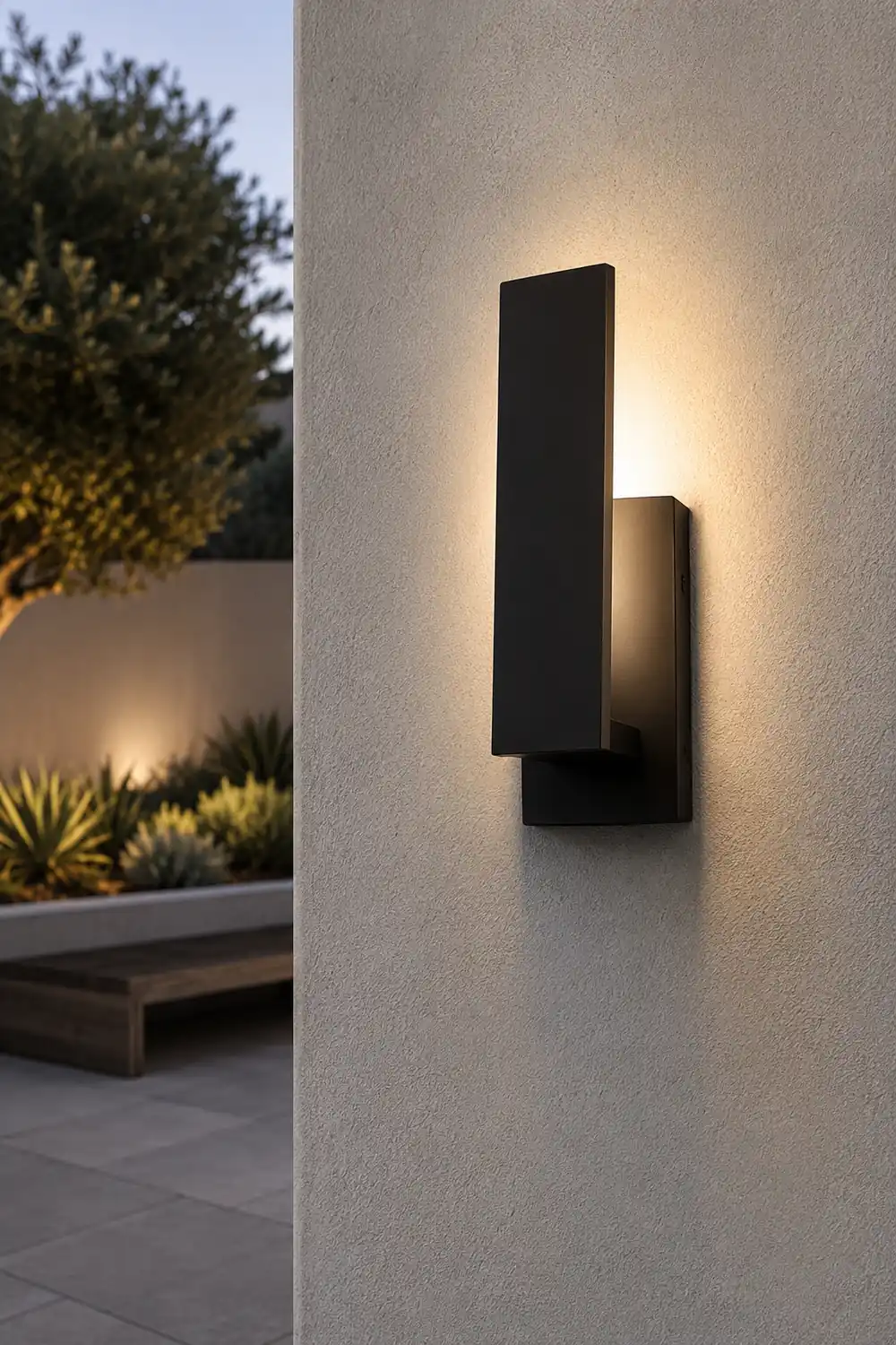 Waterproof Minimalist Aluminum LED Black Modern Outdoor Wall Light - Lumpaz