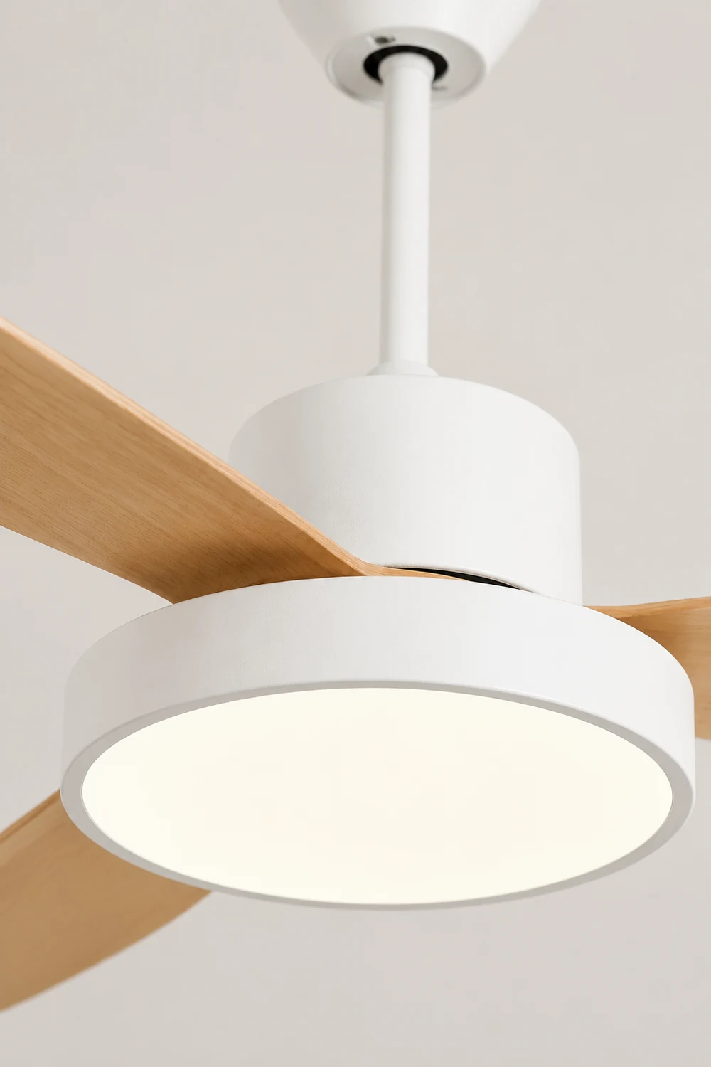 Haydn 3-Blade White & Black DC Ceiling Fan Light, Summer, 39.4''/47.2''/51.2'' - Lumpaz