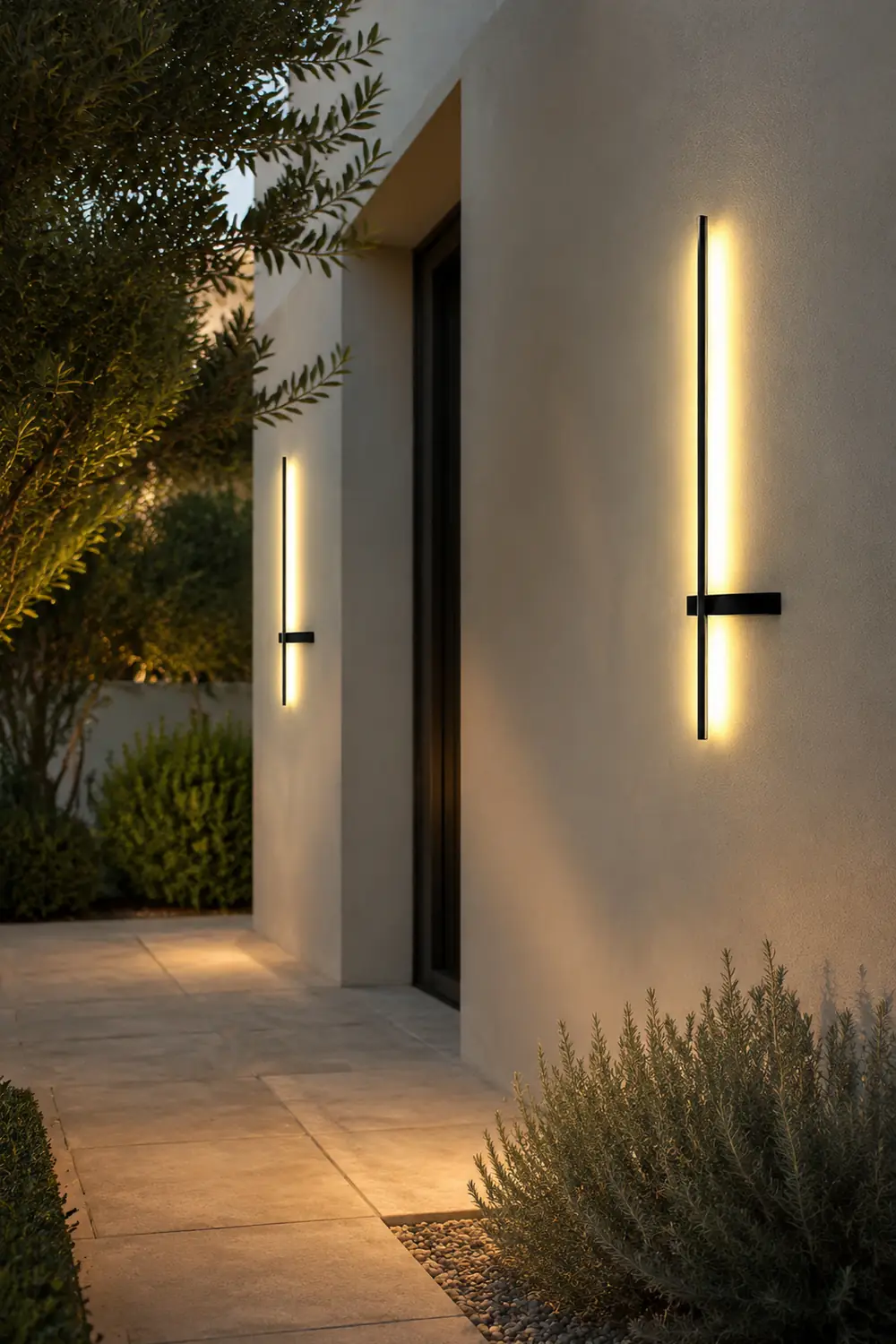 Line Strips Waterproof Led Black Modern Outdoor Wall Lights - Lumpaz
