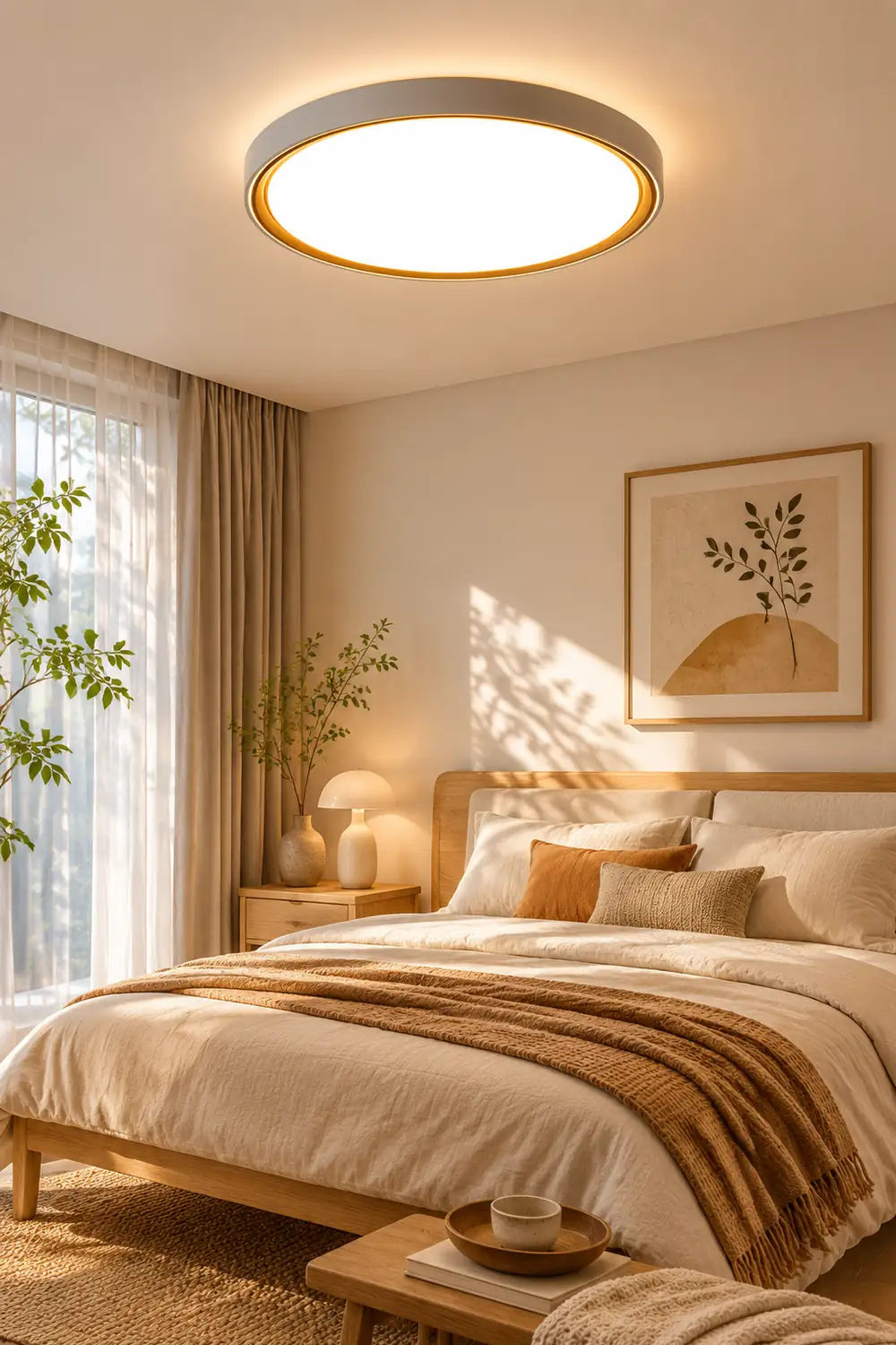 Quinn Minimalist Round/Square Metal/Acrylic Flush Mount Ceiling Light, Gold - Lumpaz