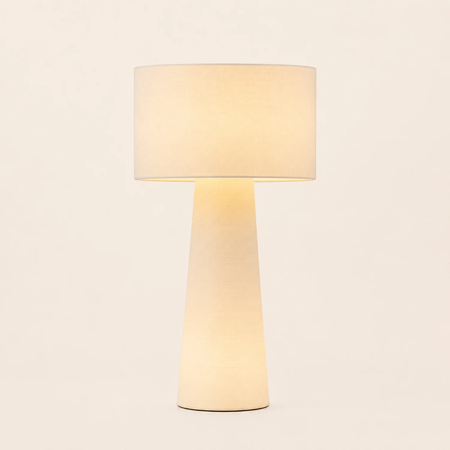 Eryn Modern Cylinder Metal  Fabric Floor Lamp - Lumpaz