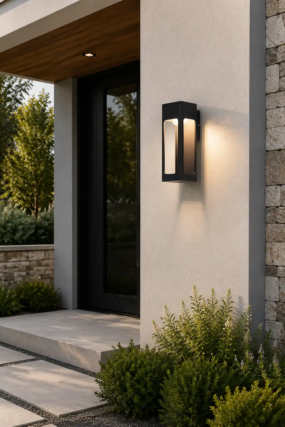 Rectangular IP65 LED Black Modern Outdoor Wall Sconce复制 - Lumpaz