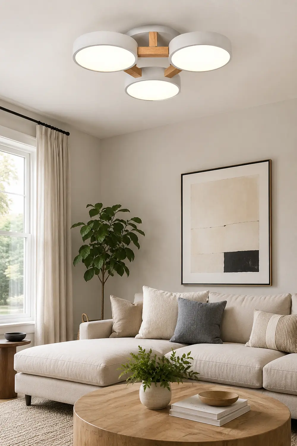 Minori Nordic Minimalist Flush Mount Ceiling Light - Lumpaz
