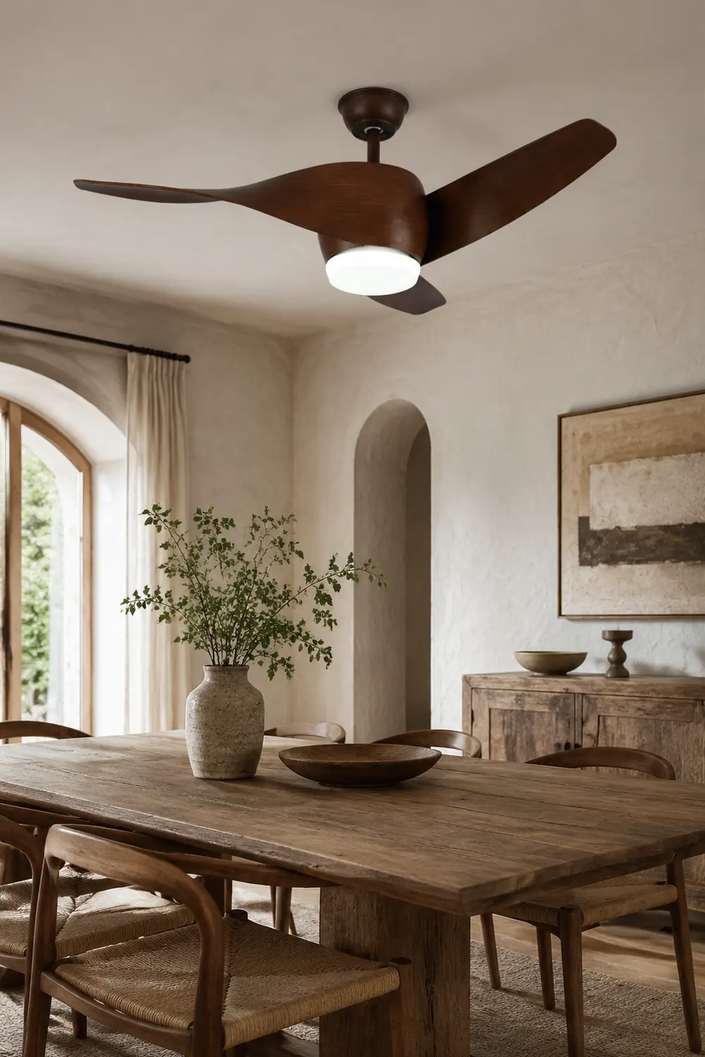 Garner 3-Blade Basic Ceiling Fan with Light, 4 Colors, DIA 52'' - Lumpaz