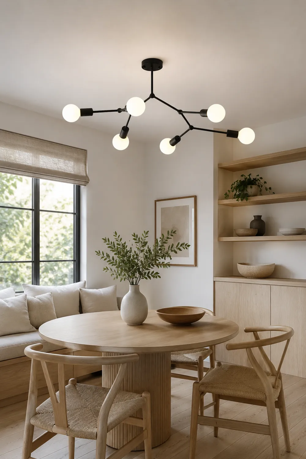 Valentina Industrial Bubbles Chandelier, Black/White/Gold - Lumpaz