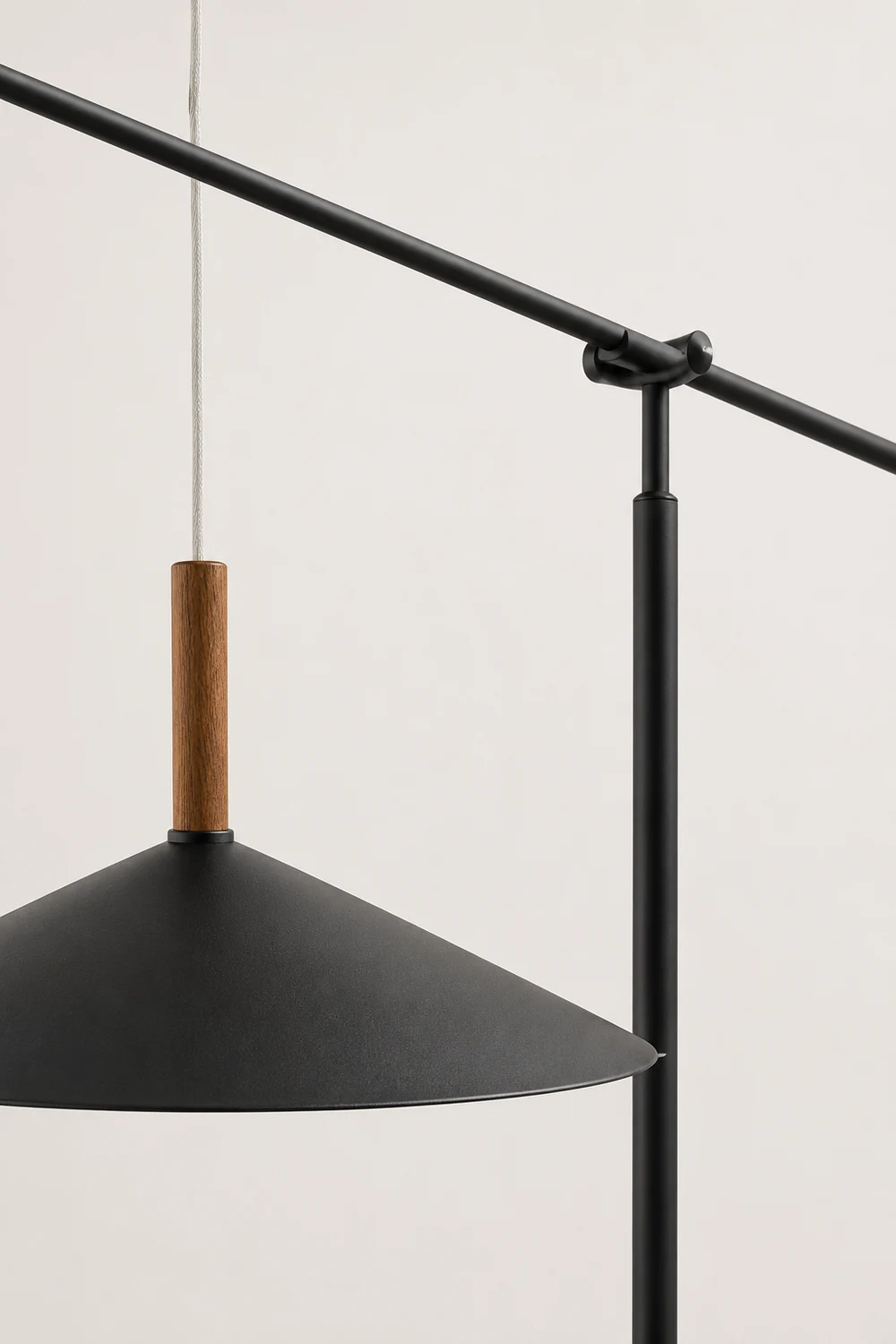 Carins Floor Lamp Italian Unique Modern, Metal Adjustable, Black, Living Room - Lumpaz