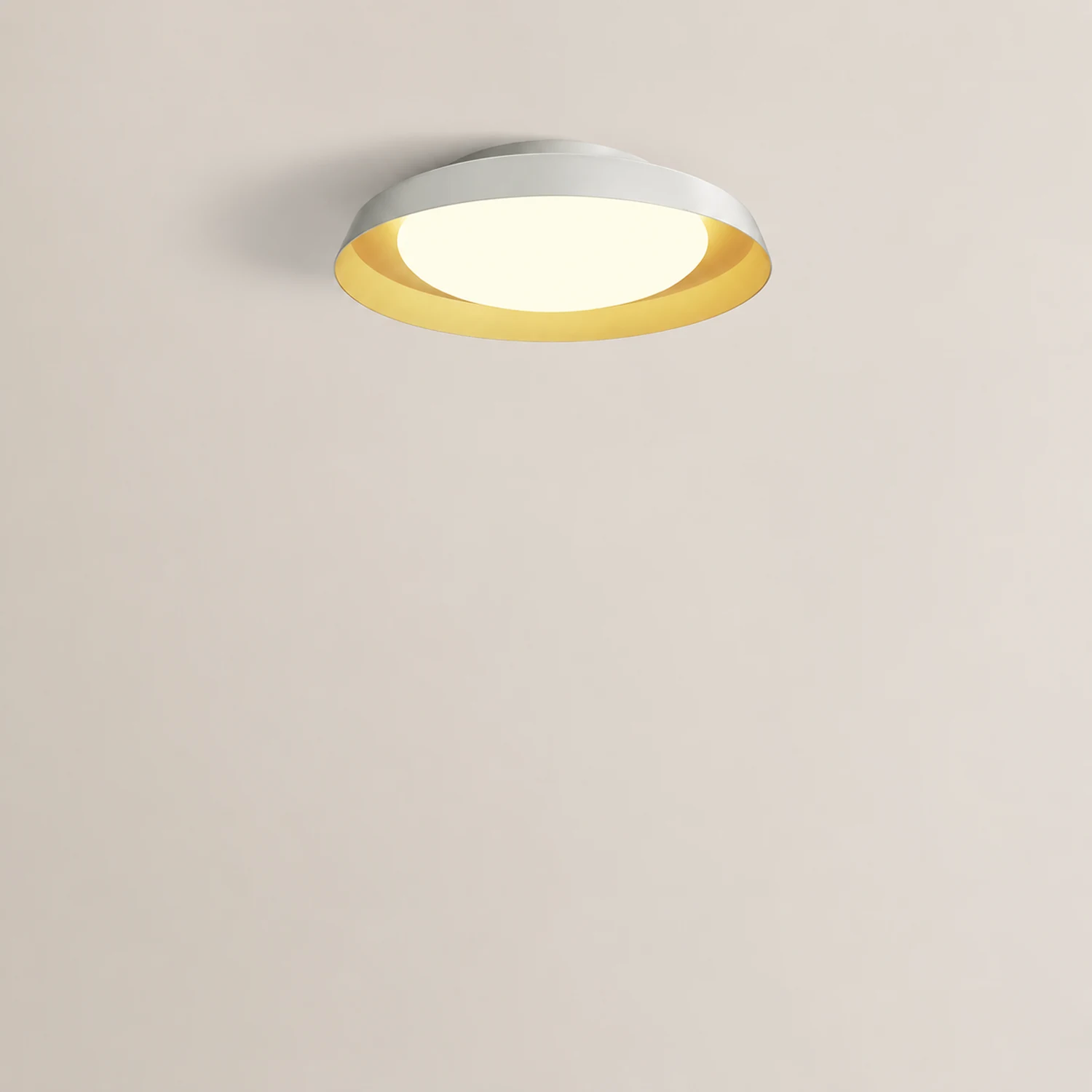 Carins Flush Mount Ceiling Light Round Retro, Metal/Acrylic, White/Black, Bedroom - Lumpaz