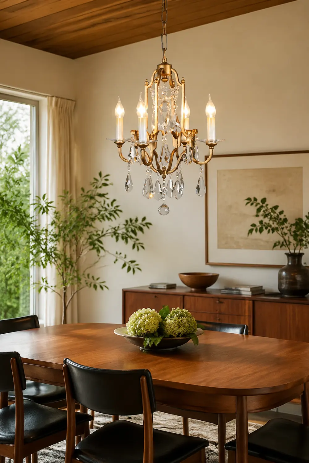 Silva Vintage Luxury Candle Crystal/Metal Chandelier, Gold - Lumpaz
