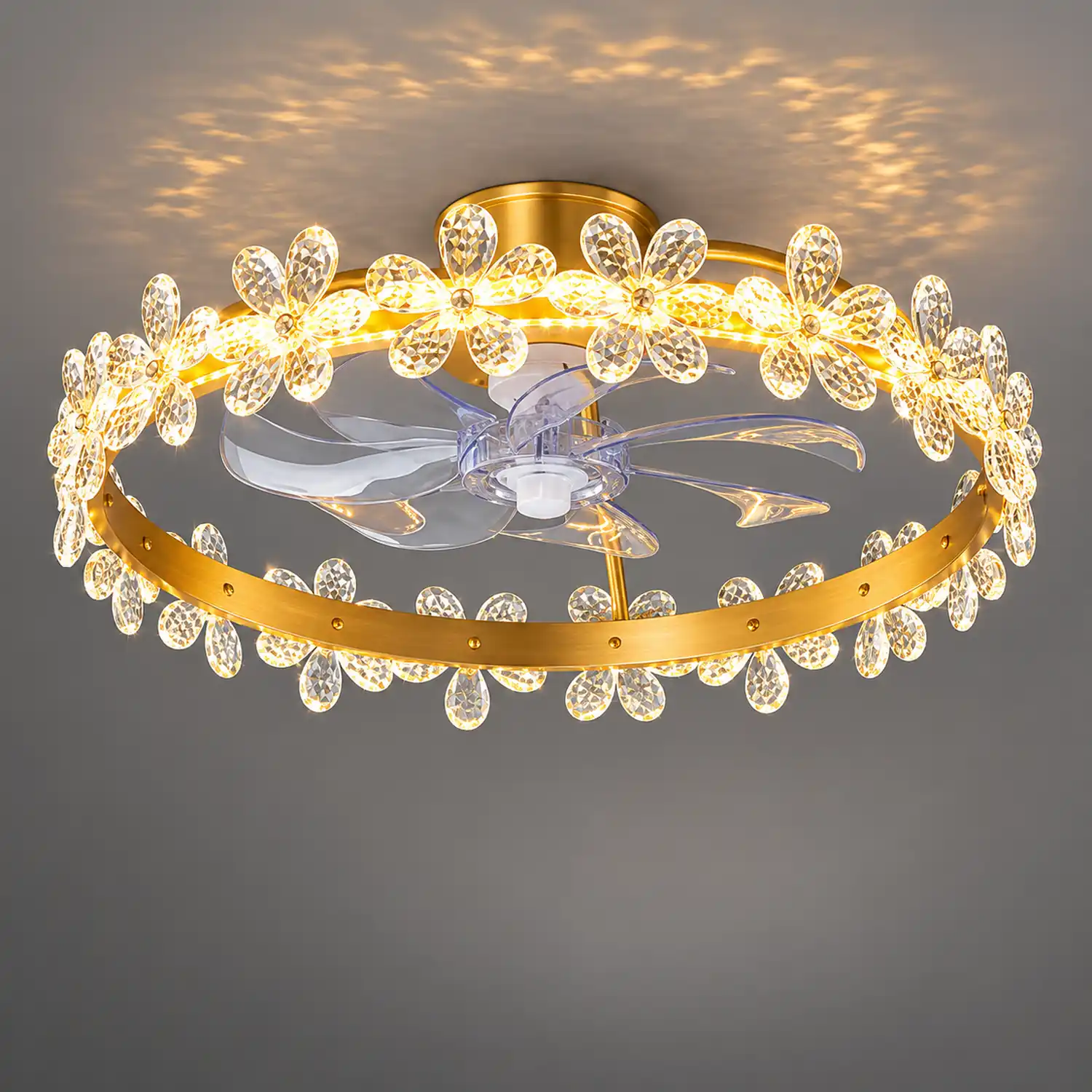 Bella Ceiling Fan with Light, 3 Style, DIA 21" - Lumpaz