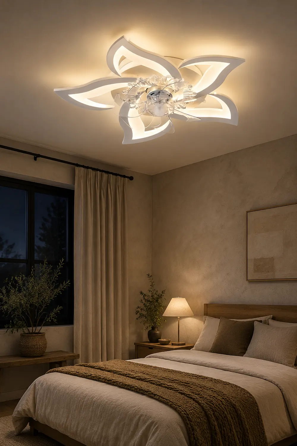 Hana Ceiling Fan with Light, 8 Style - Lumpaz