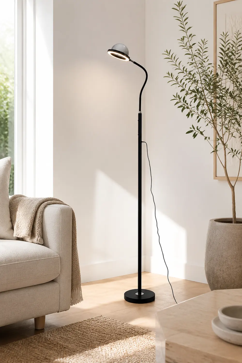 Eryn Modern Globe Metal Acrylic Floor Lamp - Lumpaz