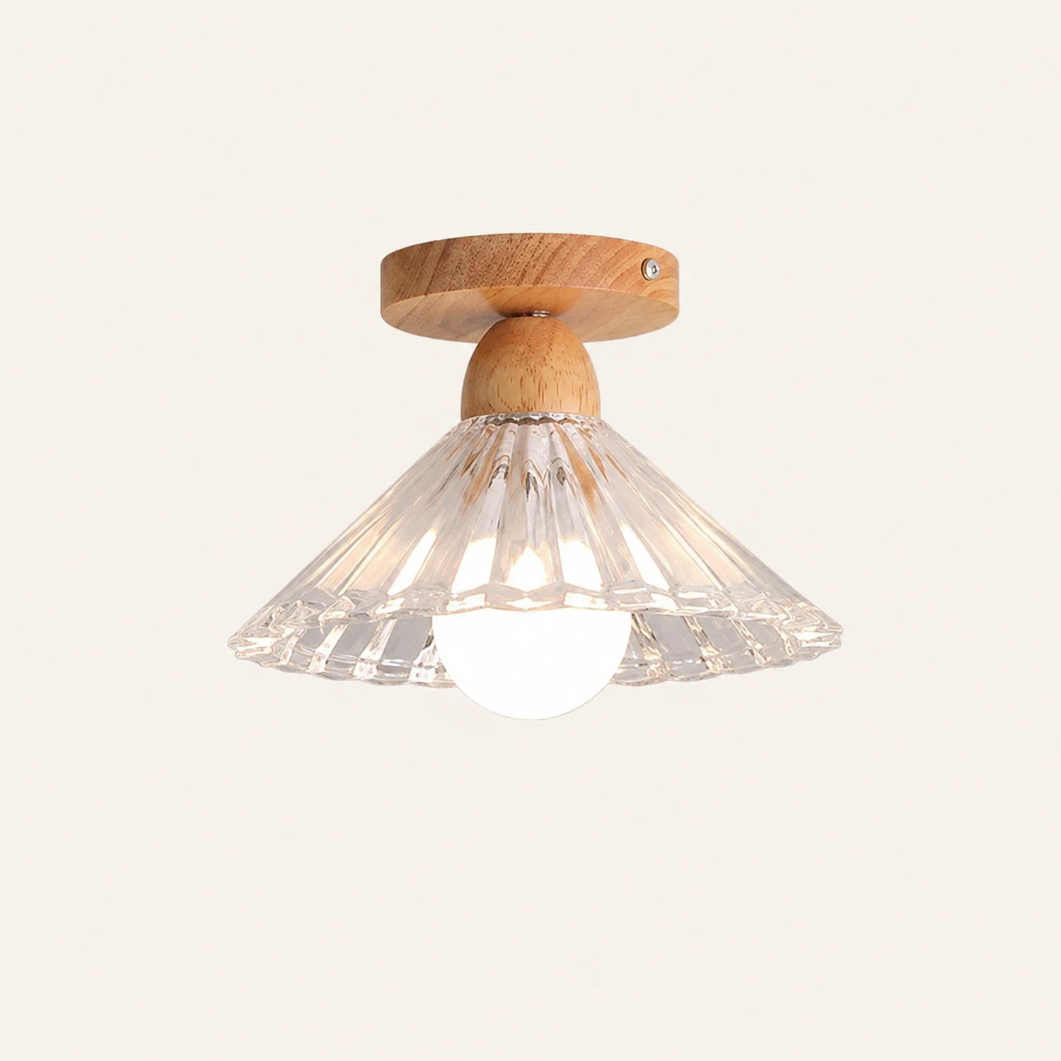 Sanna Nordic Minimalist Semi-Flush Mount Ceiling Light - Lumpaz