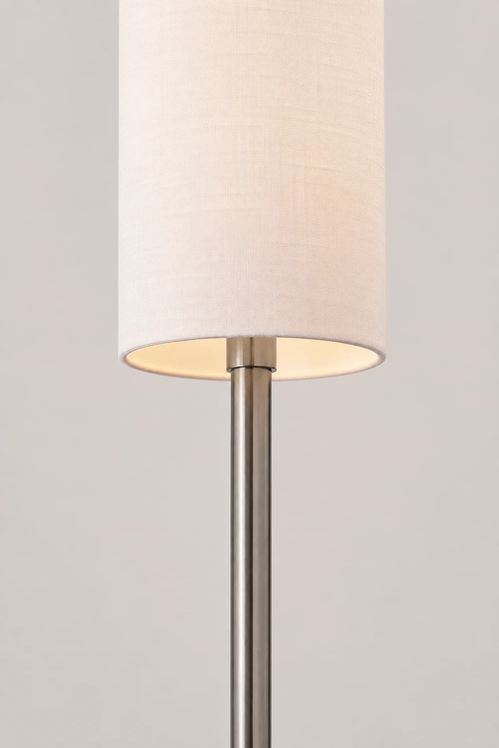 Renée Modern Cylinder Fabric Metal Floor Lamp, White/Red/Brown/Coffee - Lumpaz