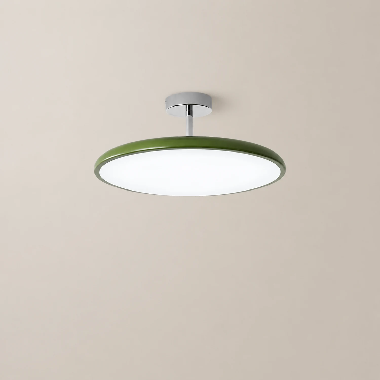 Valentina Vintage Flush Mount Ceiling Light Metal Red/White/Green LED Bedroom - Lumpaz