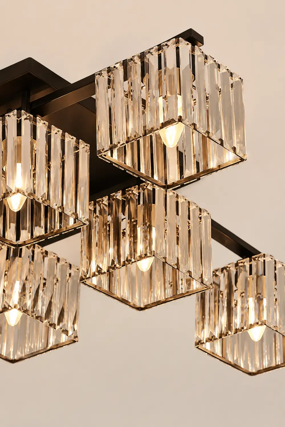 Kristy Modern Flush Mount Ceiling Light, Black/Gold - Lumpaz