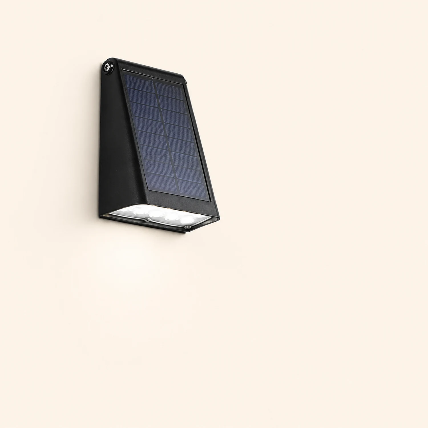 90° Adjustable Intelligent LED Waterproof Black Modern Solar Wall Lights - Lumpaz