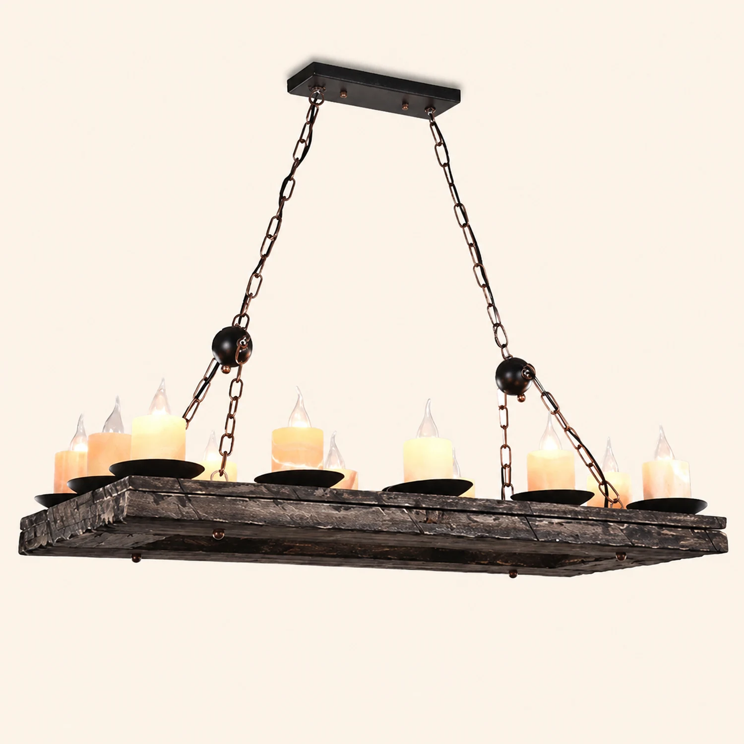 Austin Retro Chandelier, 3 Style, 21.5"/39.5" - Lumpaz