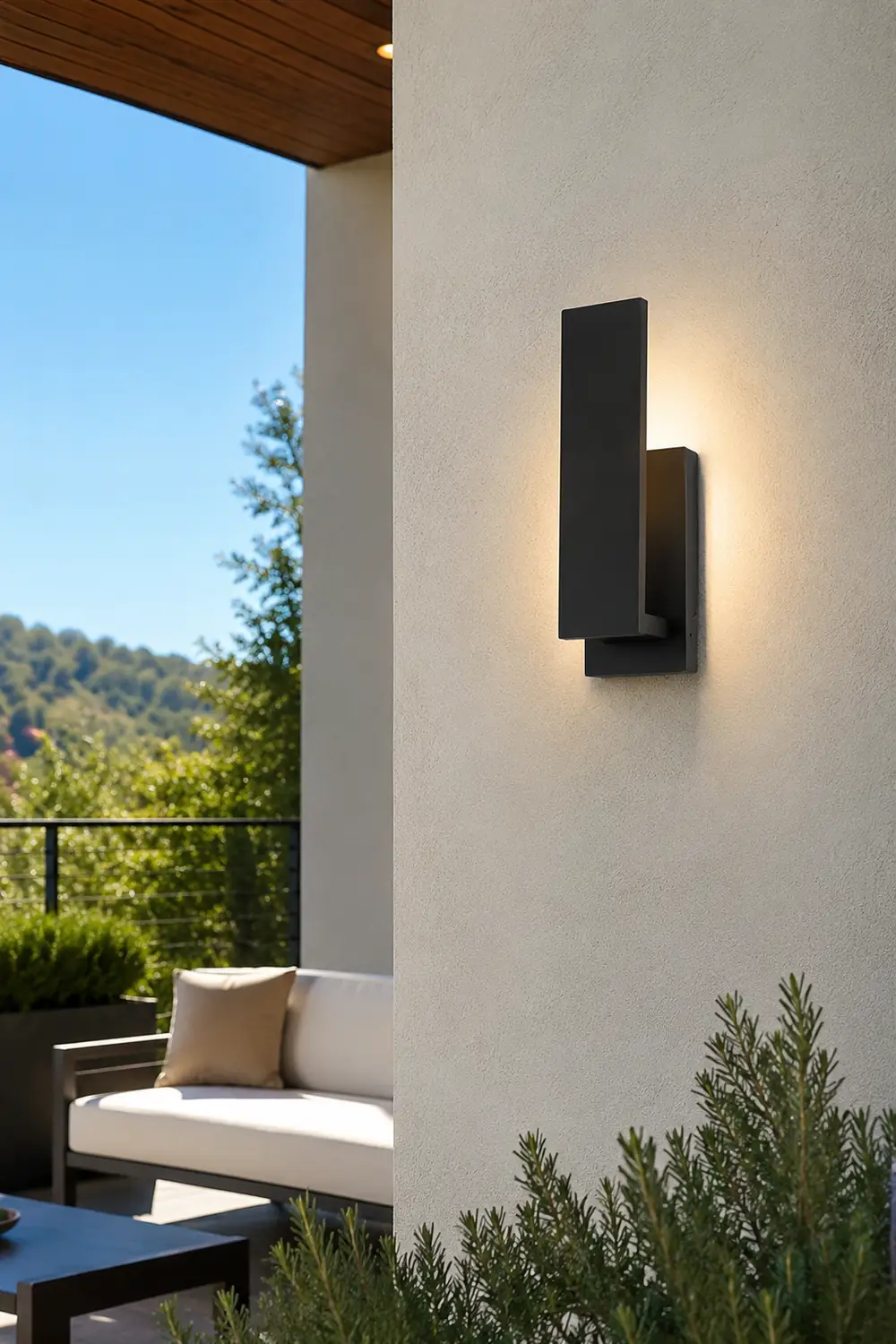 Waterproof Minimalist Aluminum LED Black Modern Outdoor Wall Light - Lumpaz