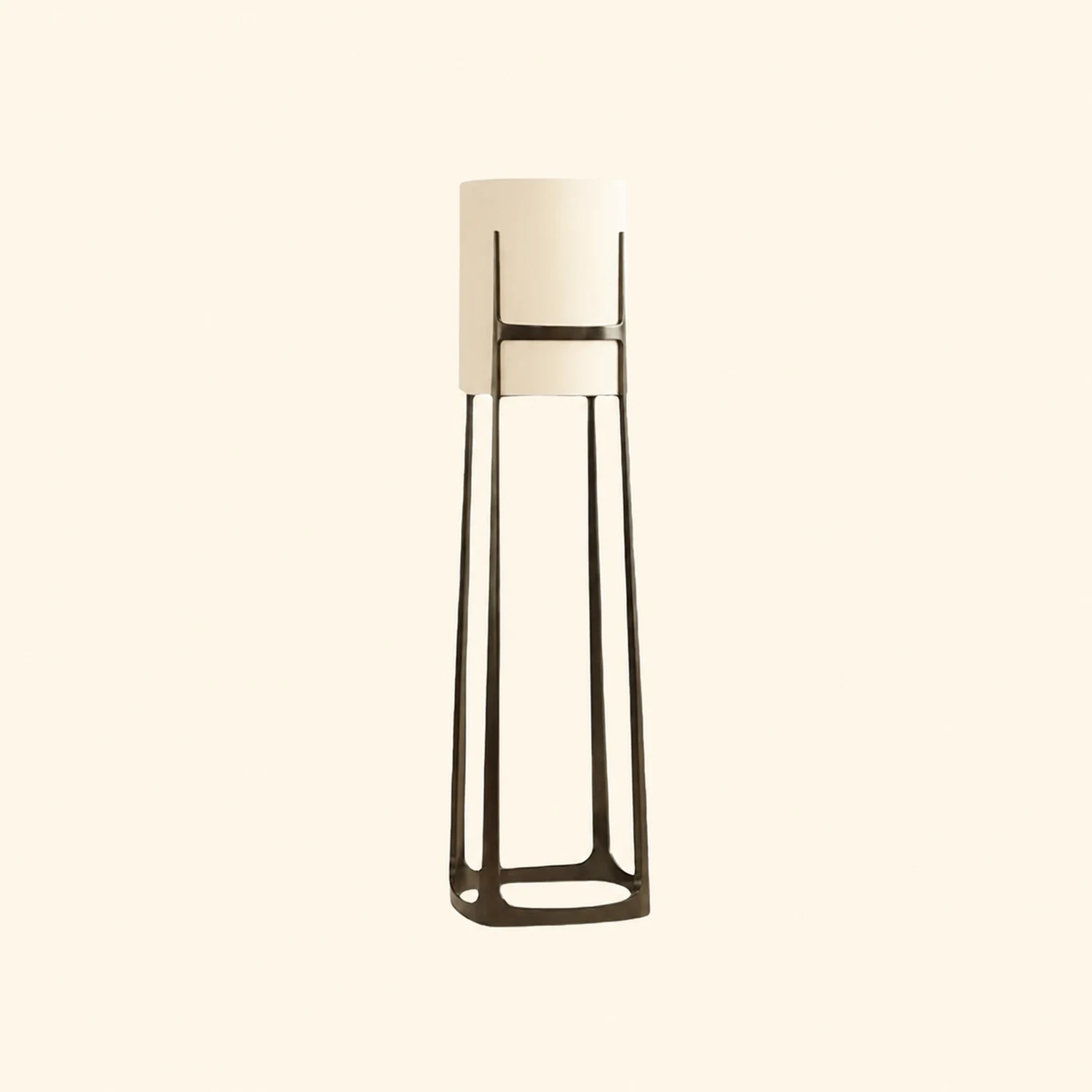 Eryn Modern Cylinder Metal Fabric Floor Lamp - Lumpaz