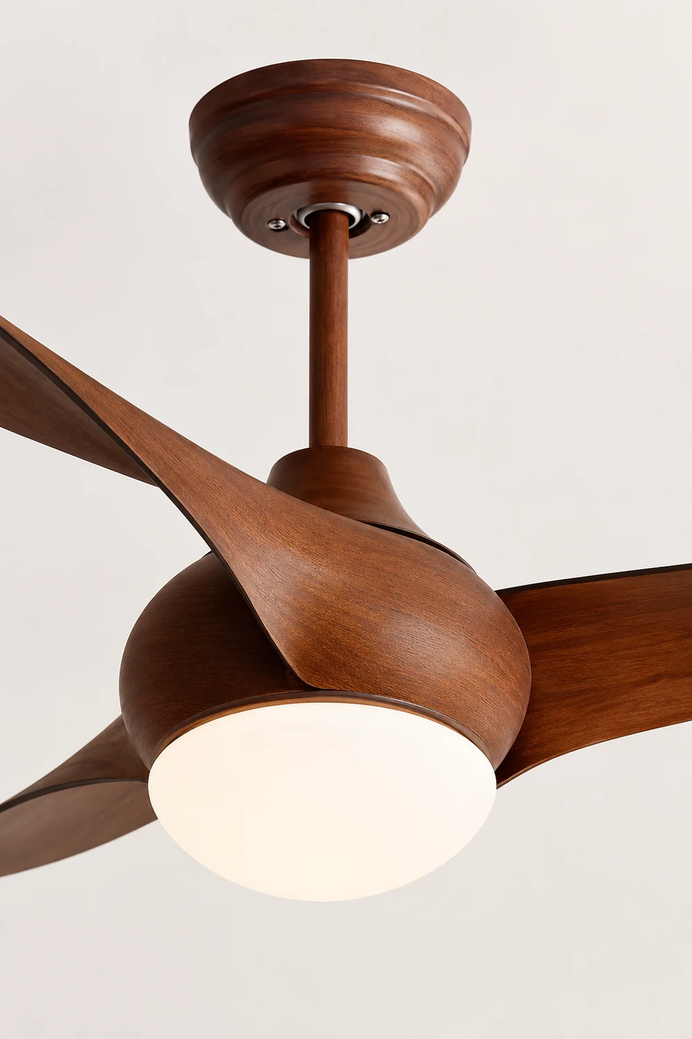 Garner 3-Blade Black & Brown Ceiling Fan with Light, DIA 52'' - Lumpaz