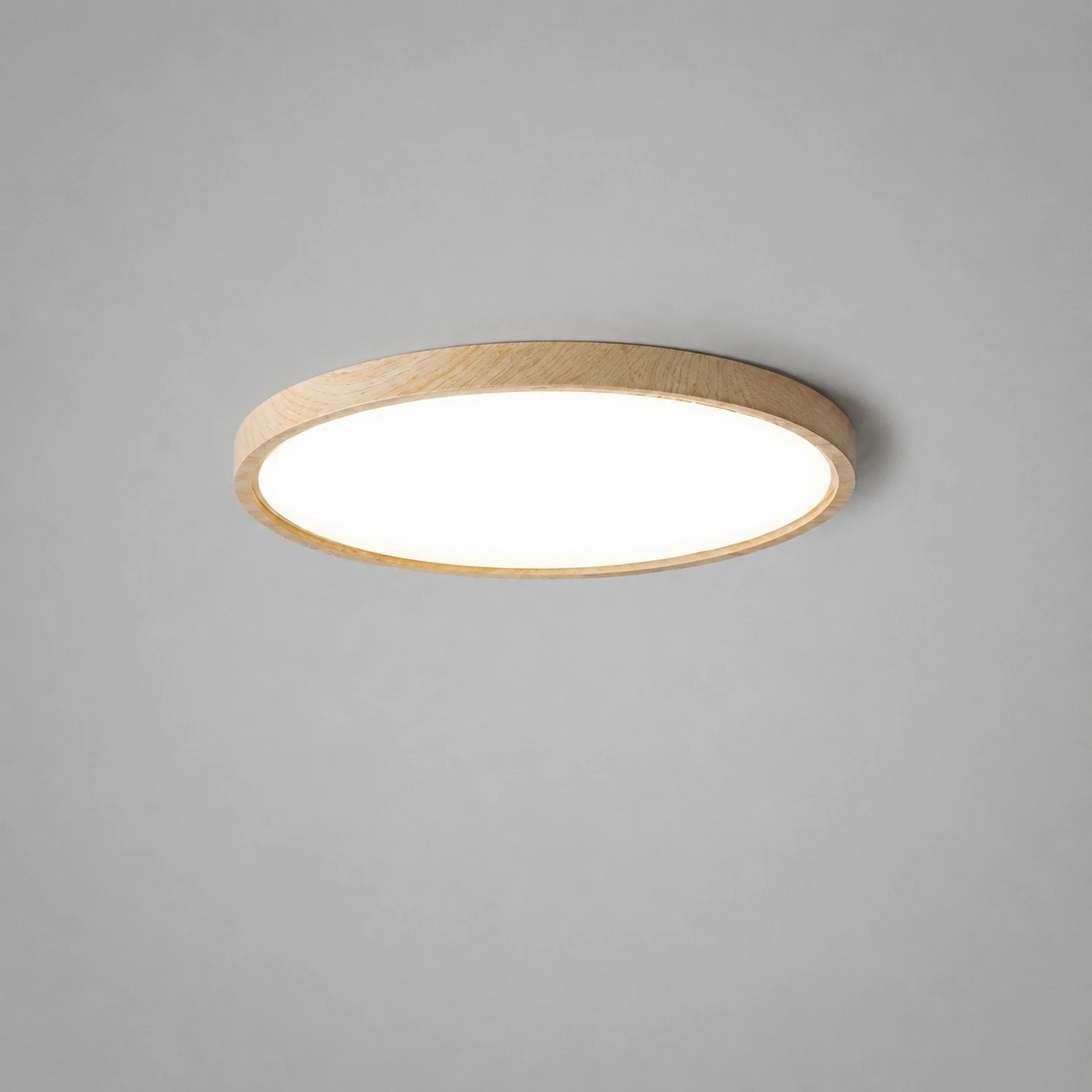 Ozawa Modern Wood Round Flush Mount Ceiling Lights Living Room - Lumpaz