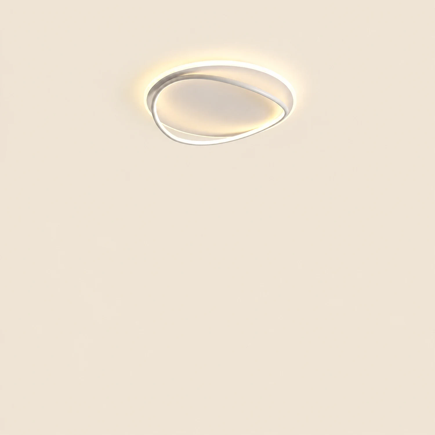Quinn Flush Mount Ceiling Light Ring Modern, Black/White, Dining Room - Lumpaz