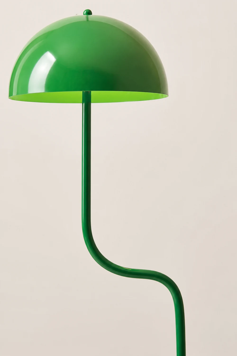 Salgado Floor Lamp Mushroom Middle Ancient, Arc Metal, Green, Dining Room - Lumpaz
