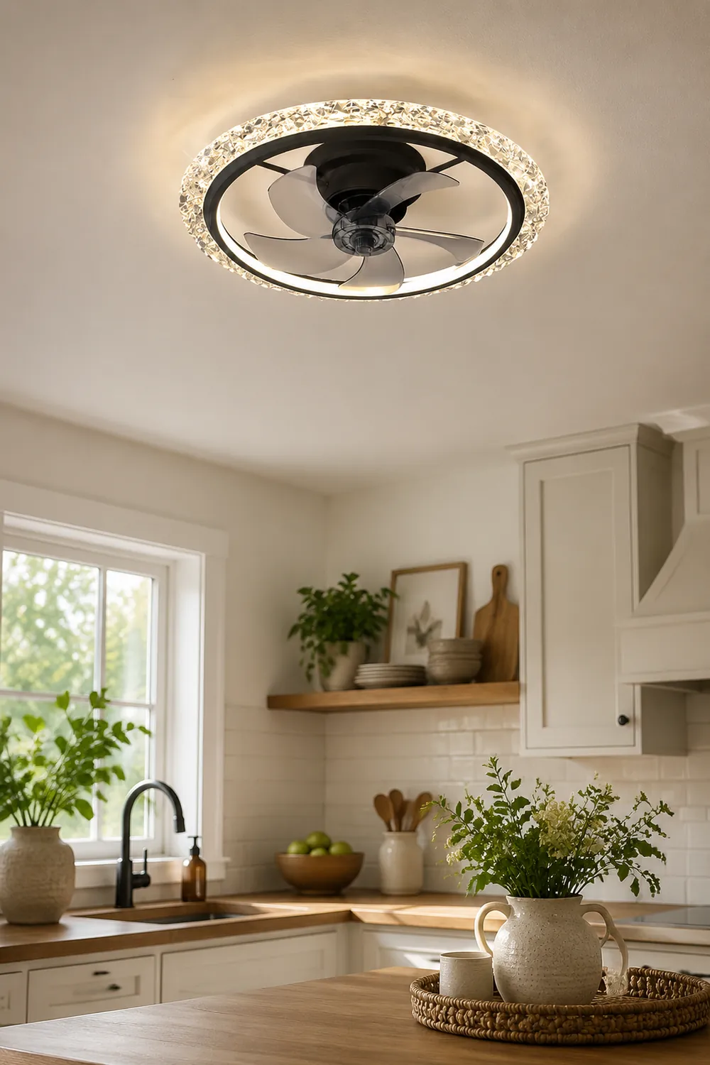 Kirsten 2-Light Ceiling Fan with Light, 2 Color, DIA 20"/24" - Lumpaz