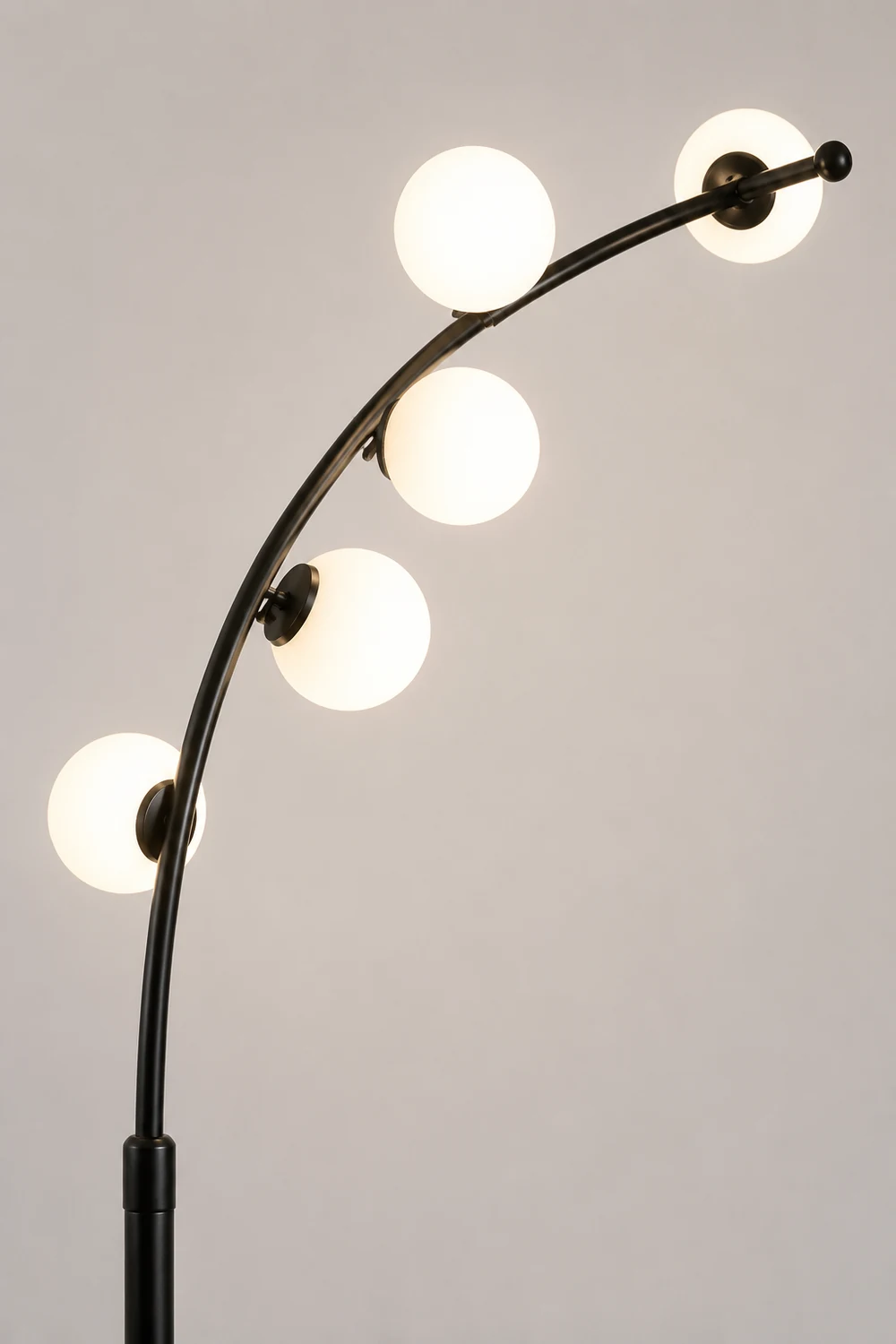 Valentina Modern Arc Multi Head Bubble Floor Lamp Black/Gold - Lumpaz
