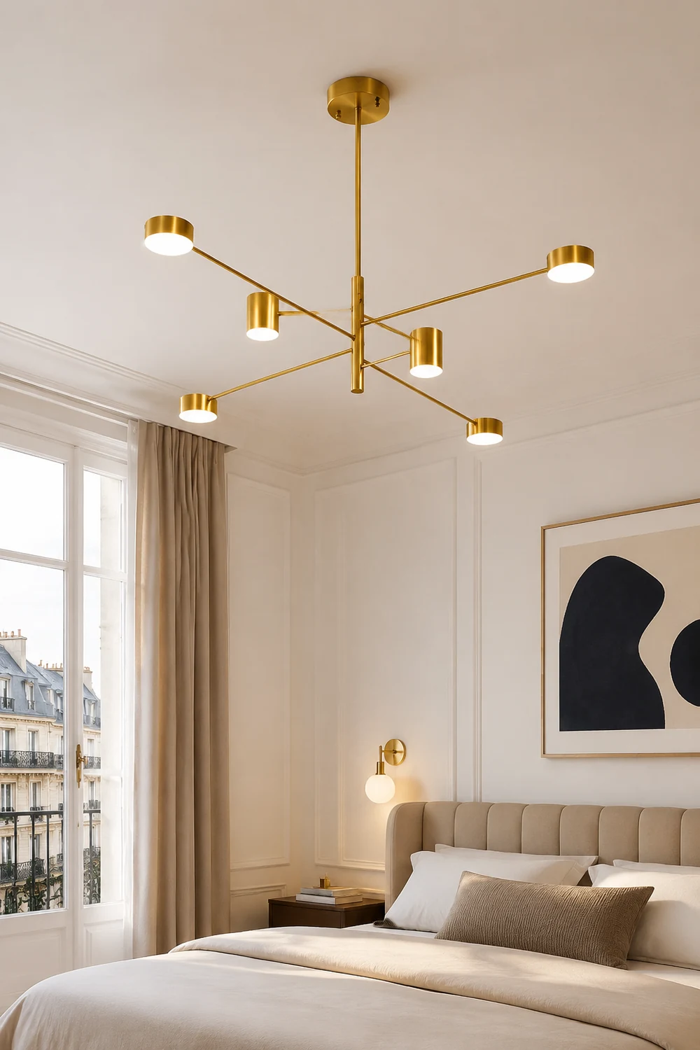 Weiss Pendant Light Branch Industrial, Metal, Black/Gold, Bedroom - Lumpaz