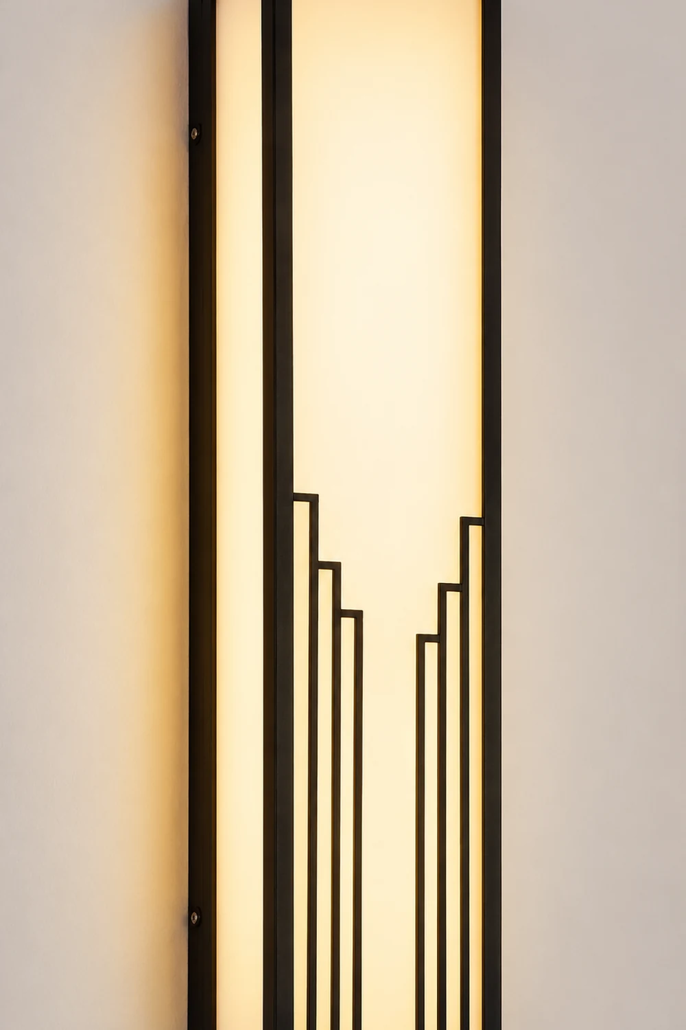 Strip Rectangular Resin Waterproof LED Black Modern Outdoor Wall Light - Lumpaz