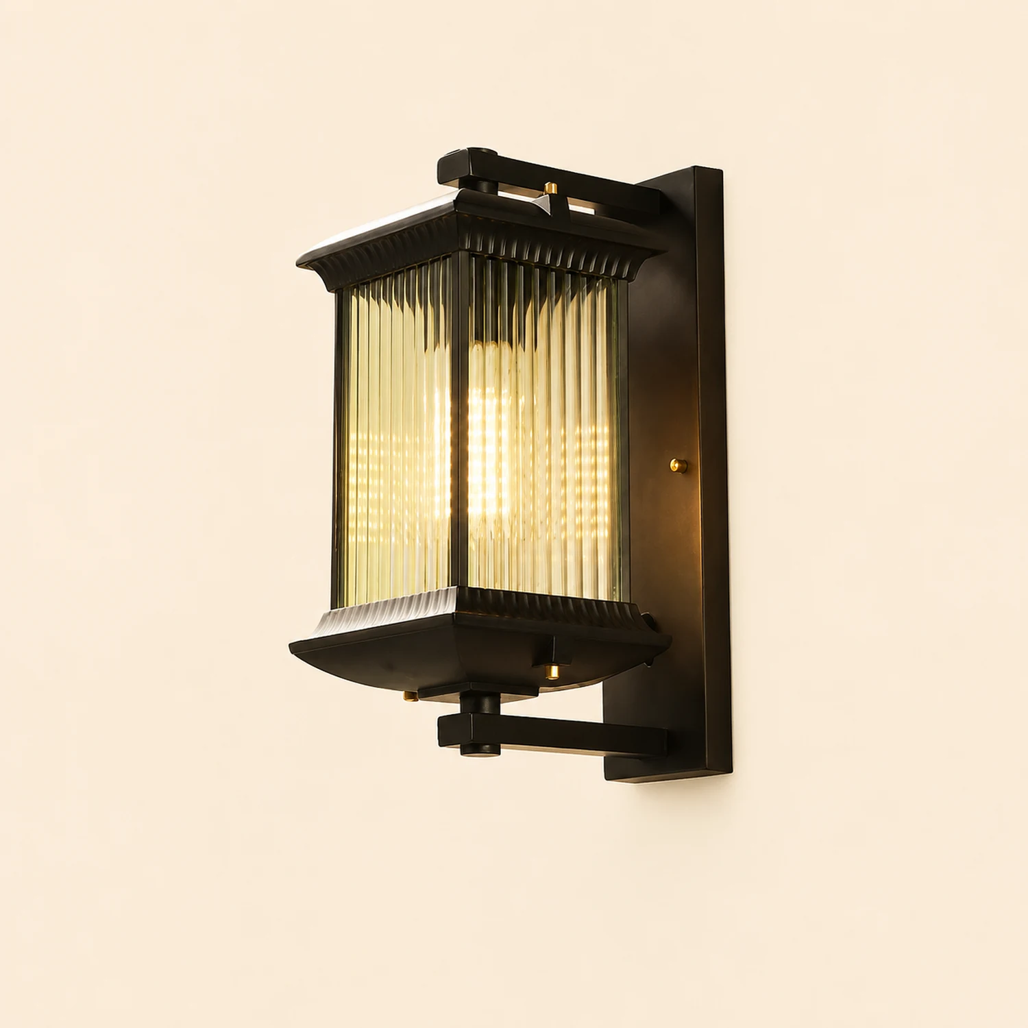 Outdoor Waterproof Creative Glass Shade Brown Retro Exterior Wall Lights复制 - Lumpaz