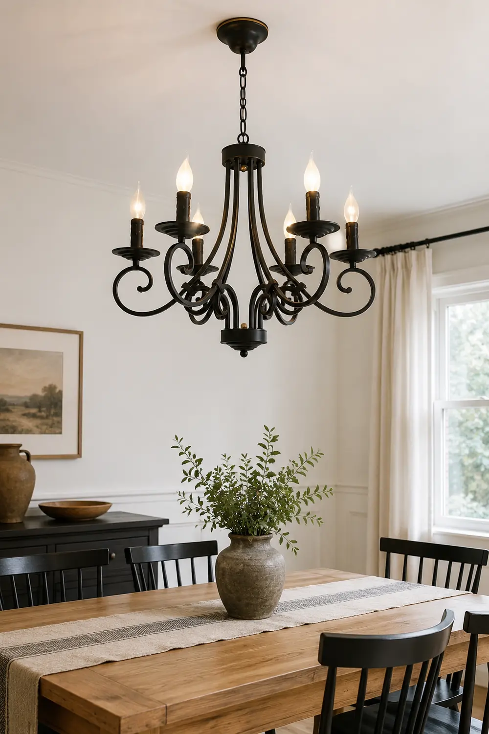 Silva Vintage Mental Candle Chandelier, Black - Lumpaz