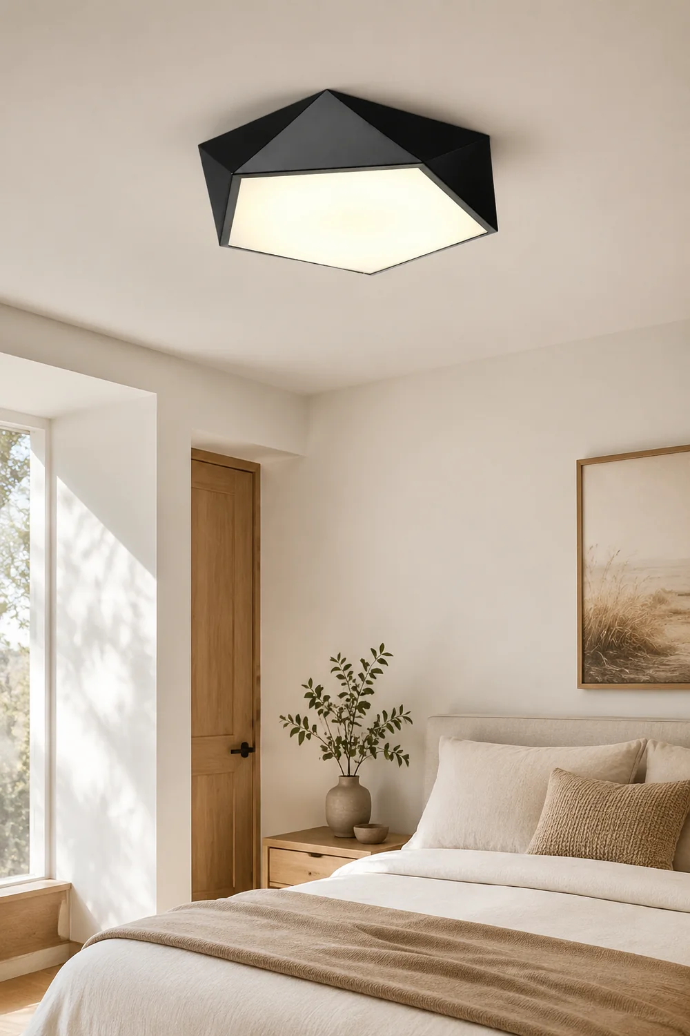 Quinn Modern Flush Mount Ceiling Light, DIA 40/55CM - Lumpaz