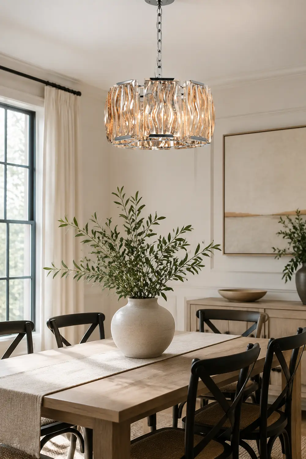 Marilyn Modern Crystal Chandelier, Clear/Champagne - Lumpaz