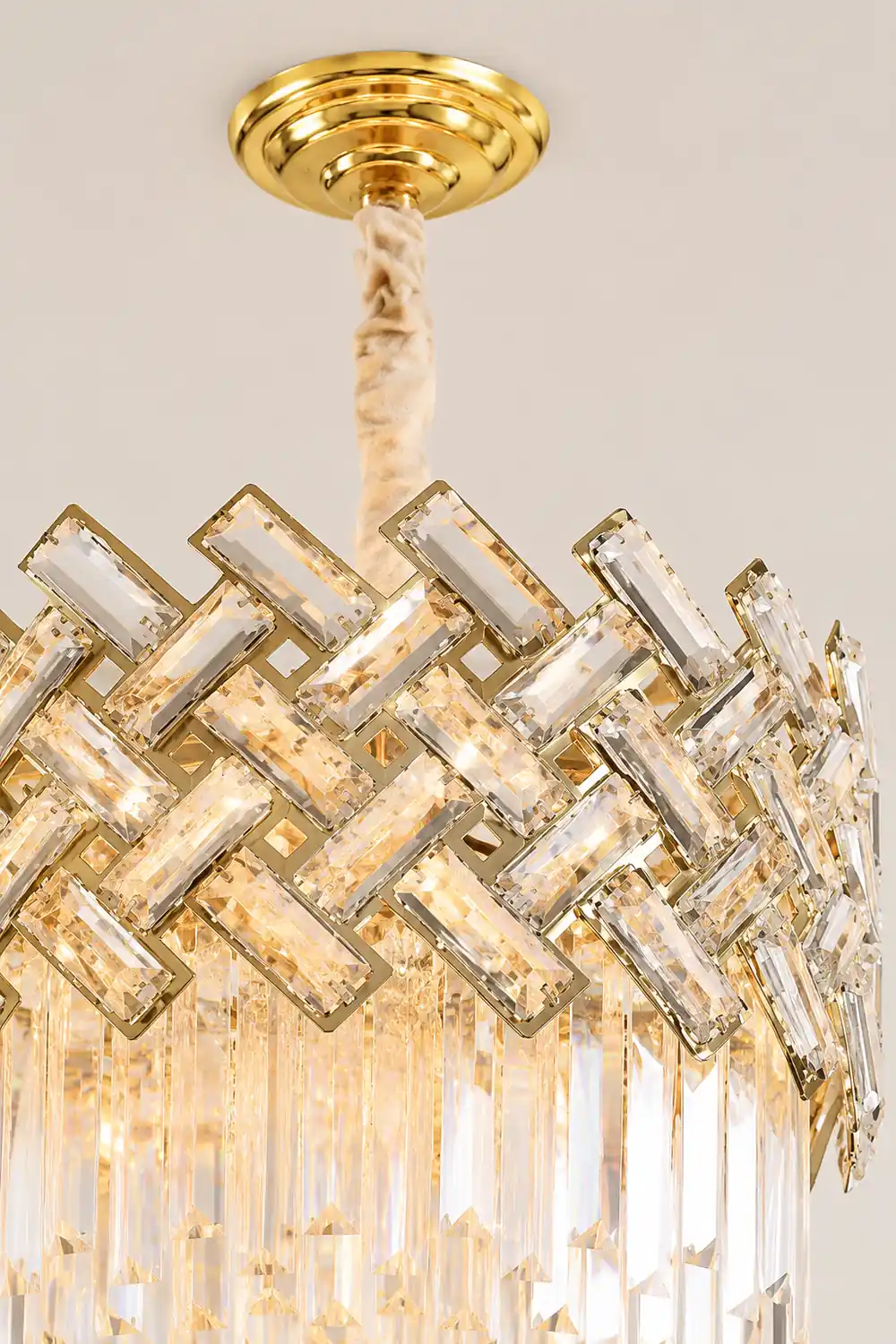Marilyn Luxury Gold Chandelier, Crystal & Metal - Lumpaz