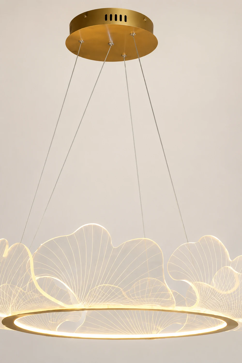 Marilyn Modern Blown Pendant Light, Metal/Acrylic, Living Room/Hall - Lumpaz
