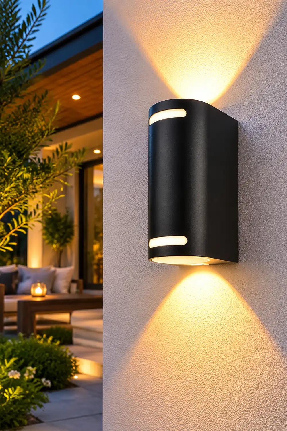 Simple Square Waterproof up and down Lighting LED Outdoor Wall Lights - Lumpaz