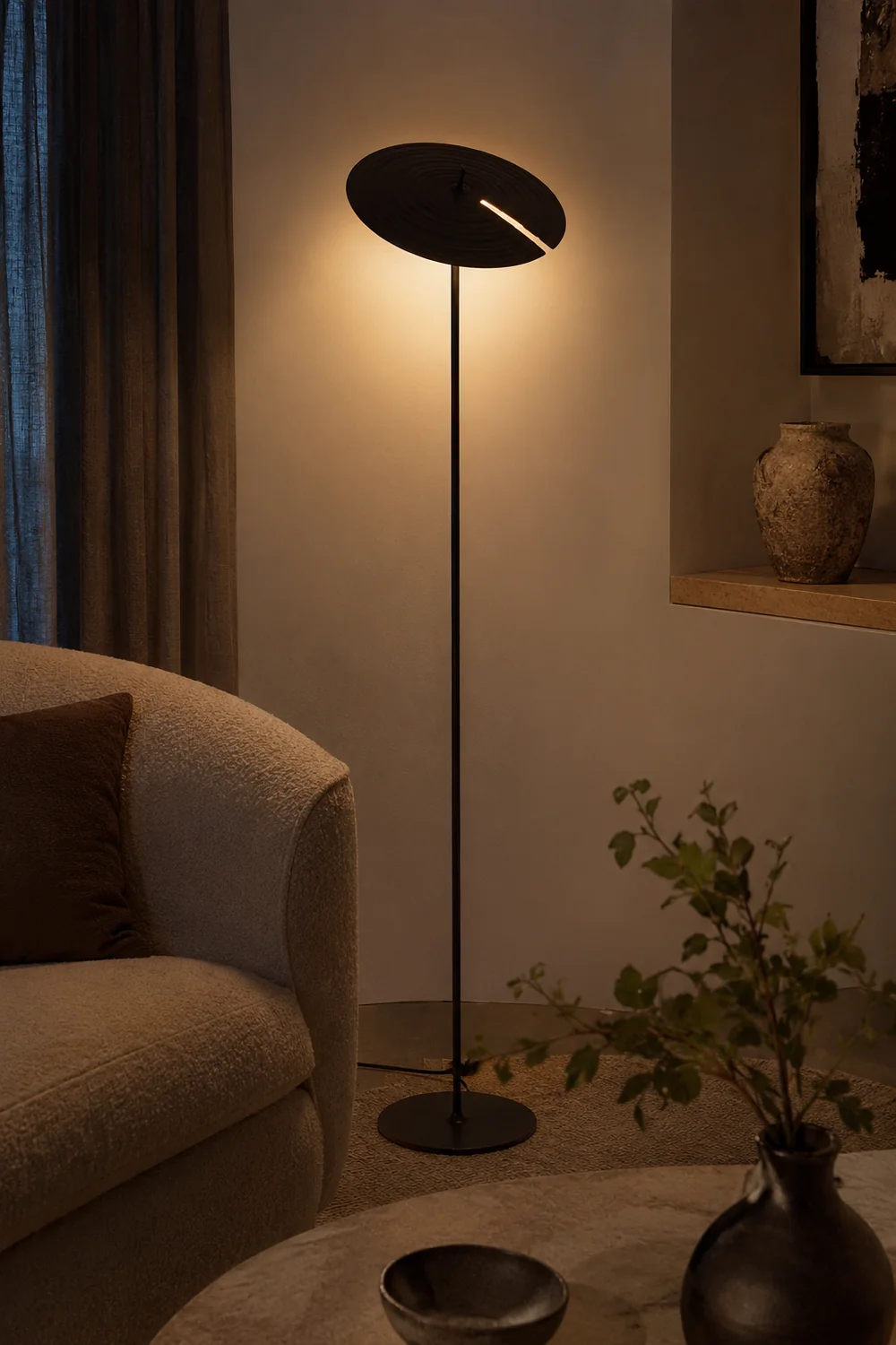 Carins Modern Simple Black Floor & Table Lamp, Metal - Lumpaz