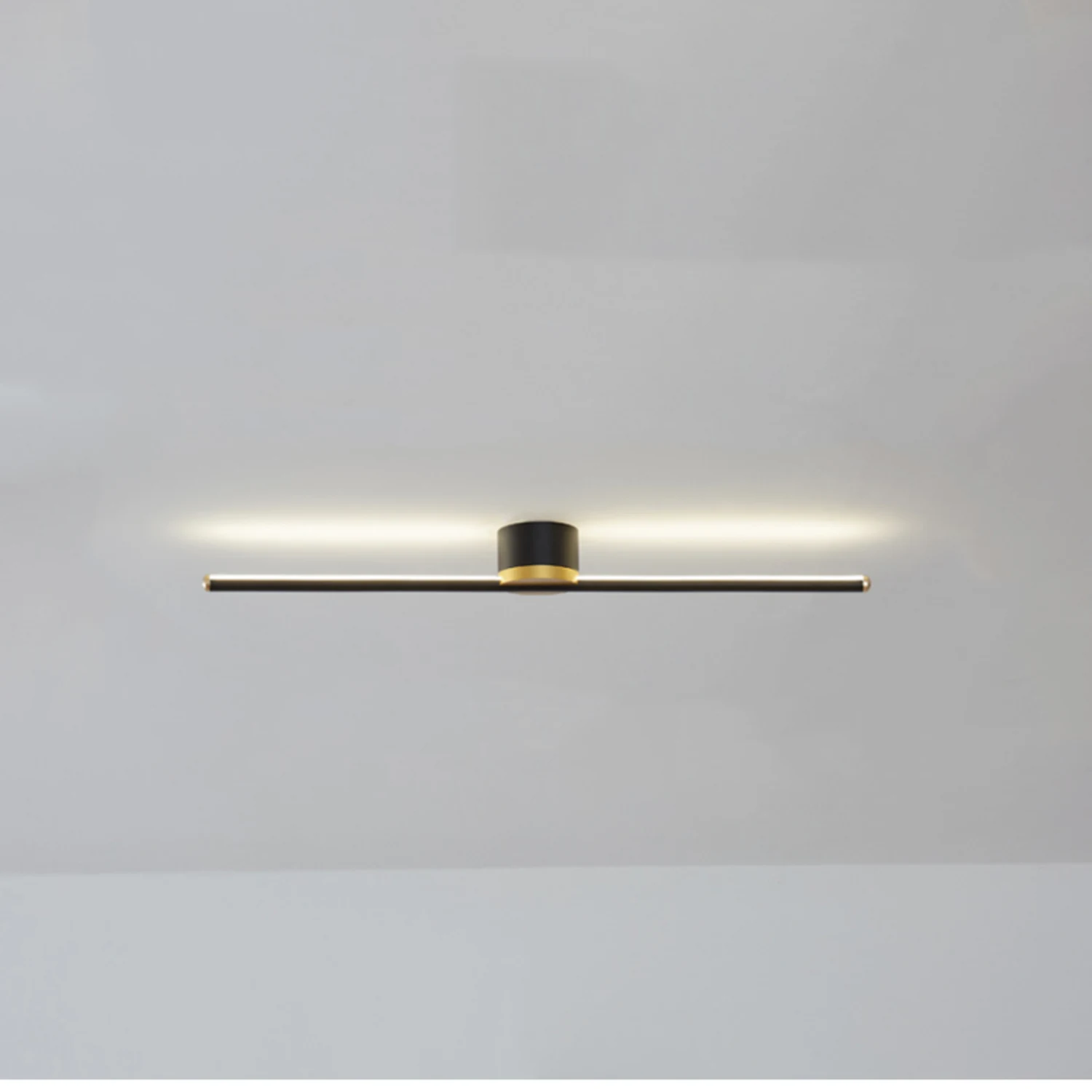 Edge Linear Flush Mount Ceiling Light Black/White - Lumpaz