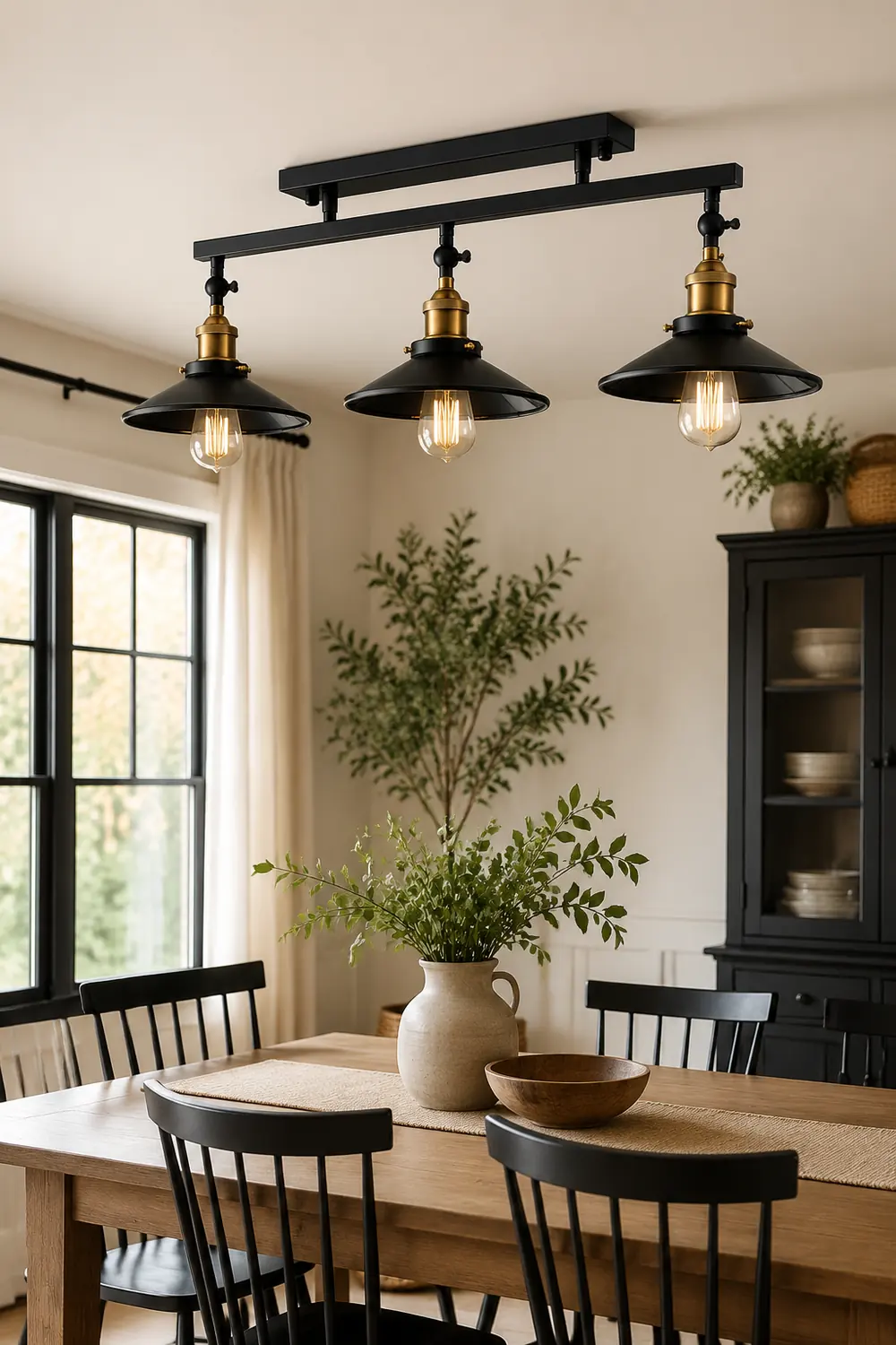 Cooley Retro Metal LED Flush Mount Ceiling Light, Black - Lumpaz