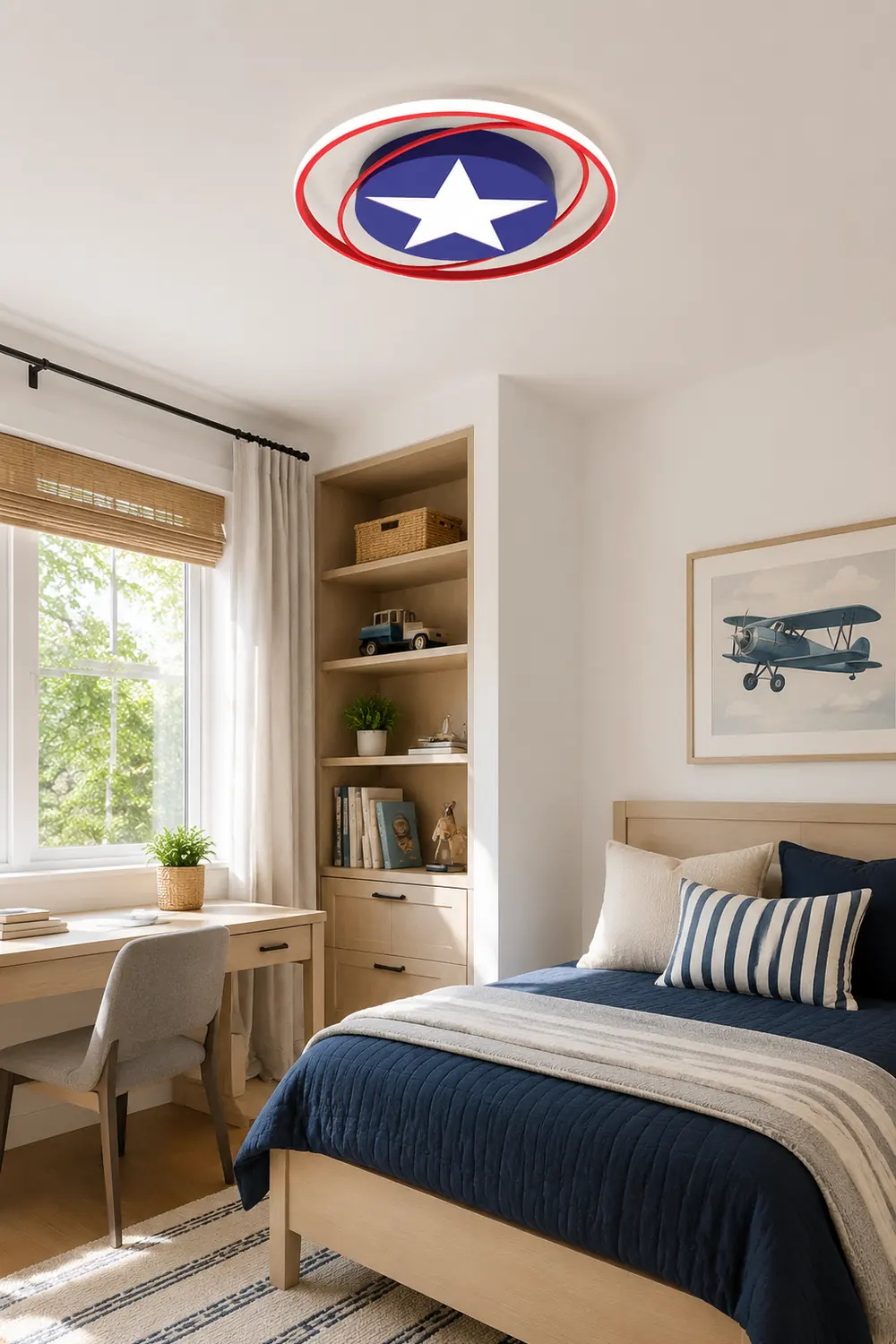 Modern Orbit Round LED Flush Mount Ceiling Light - Lumpaz