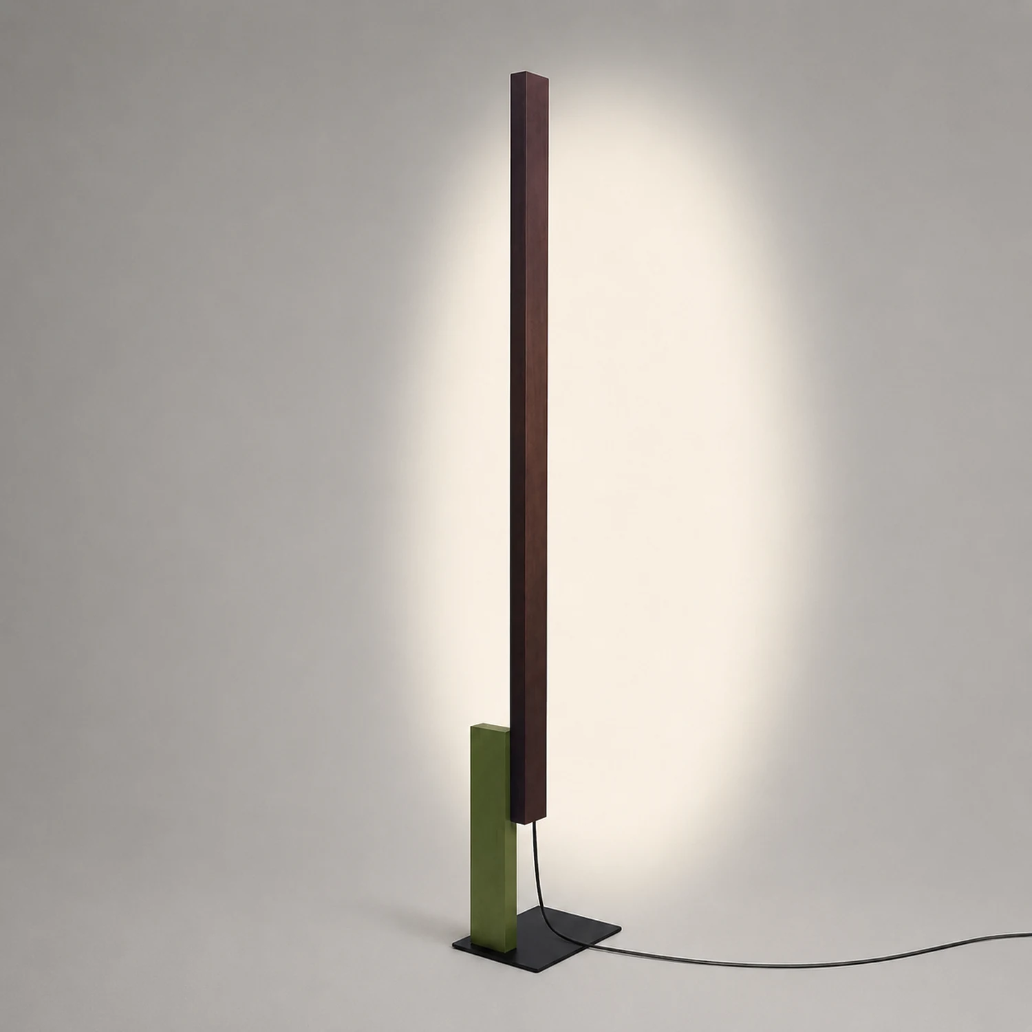 Edge Minimalist Linear Wood/Metal Floor Lamp , 4 Color - Lumpaz