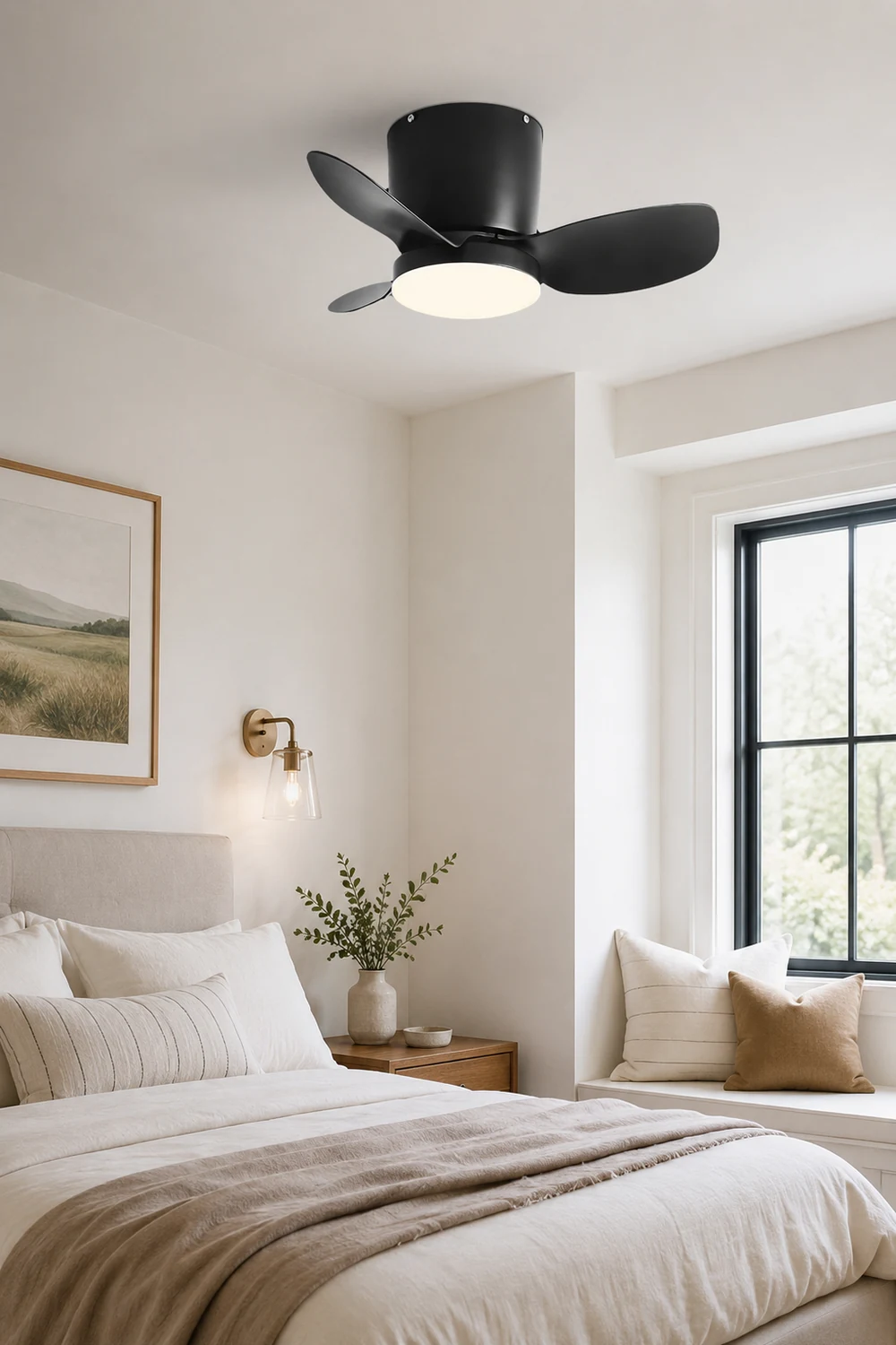 Walters 3-Blade Ceiling Fan with Light, 3 Color, DIA 23.62'' - Lumpaz
