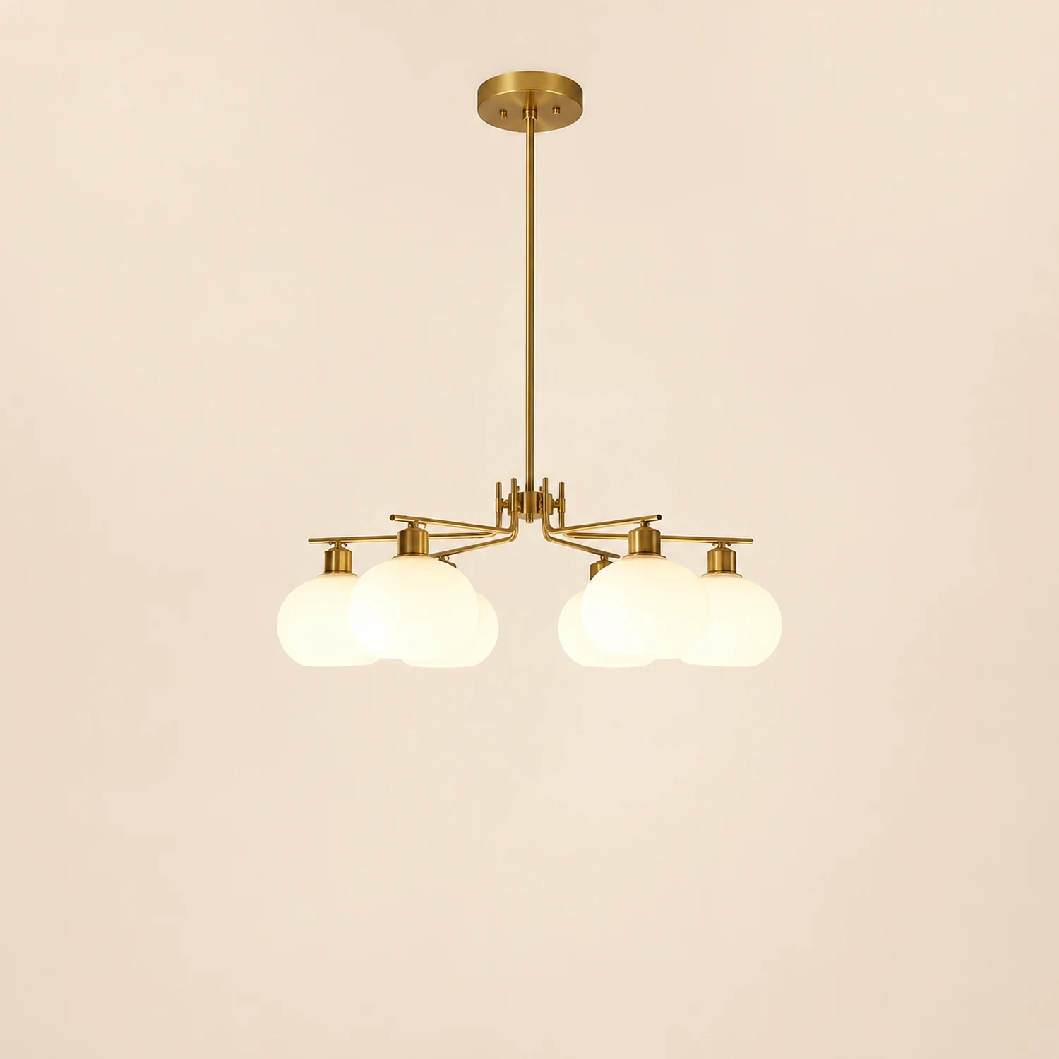 Valentina Pendant Light Semi-Circular Modern, Metal/Glass, Gold/Nickel, Dining Room - Lumpaz