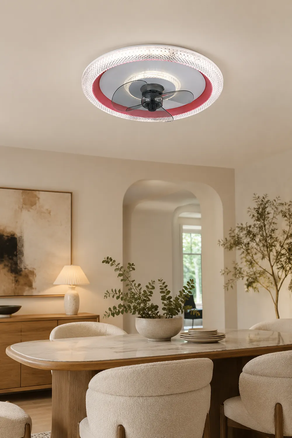 Kirsten 3-Blade Ceiling Fan with Light, 3 Color, DIA 20 " - Lumpaz