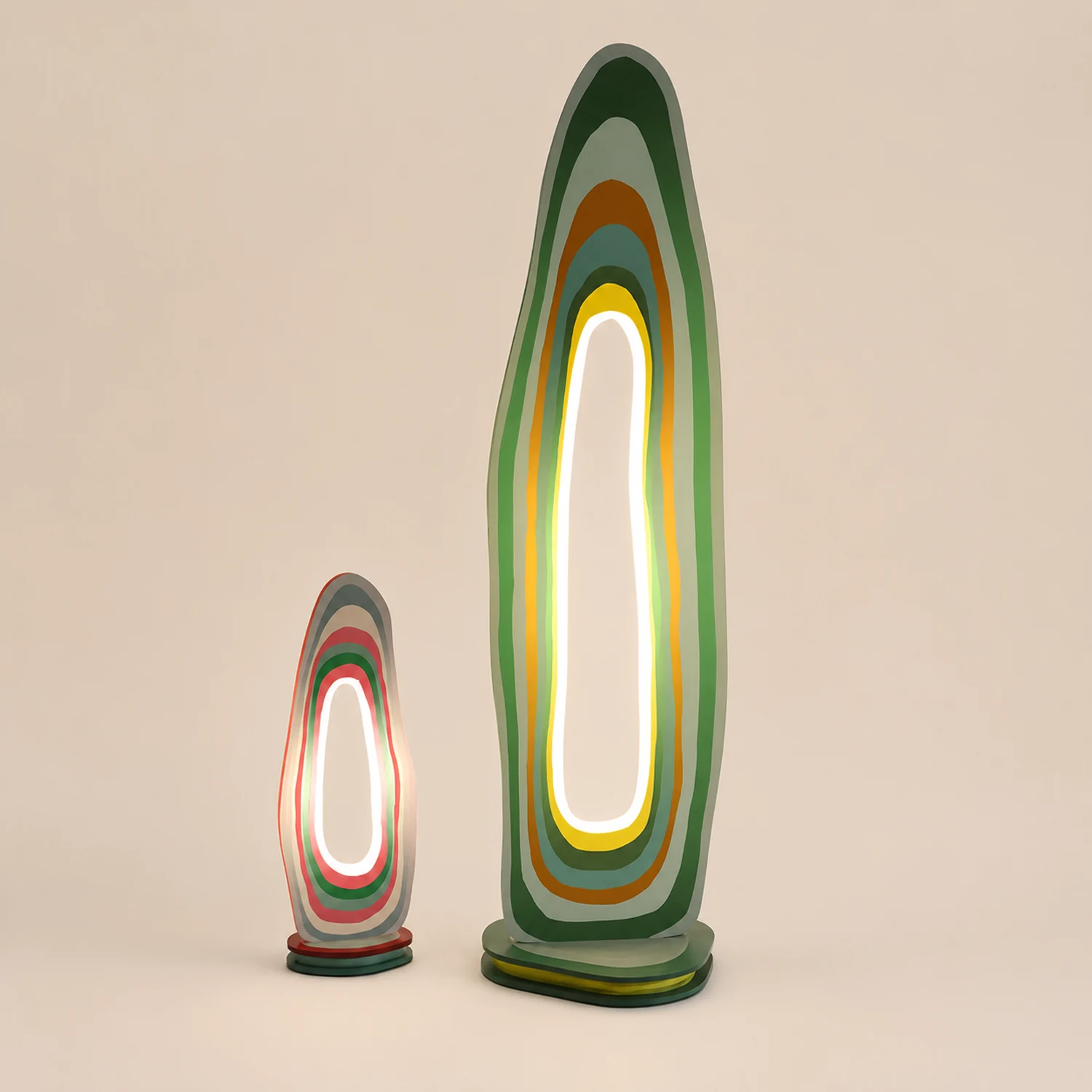 Salgado Floor Lamp Postmodern/Artistic, Acrylic, Multicolor, Bedroom - Lumpaz